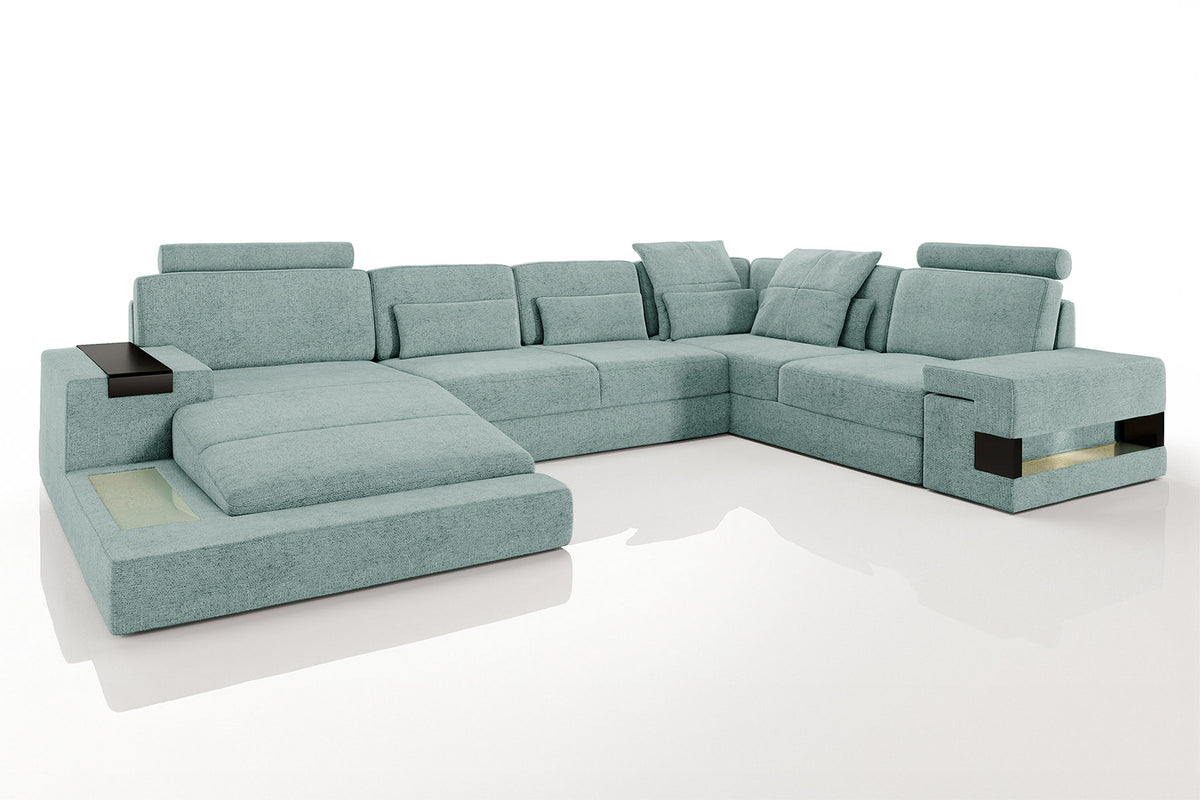 Los Angeles Fabric U-Chaise Sectional
