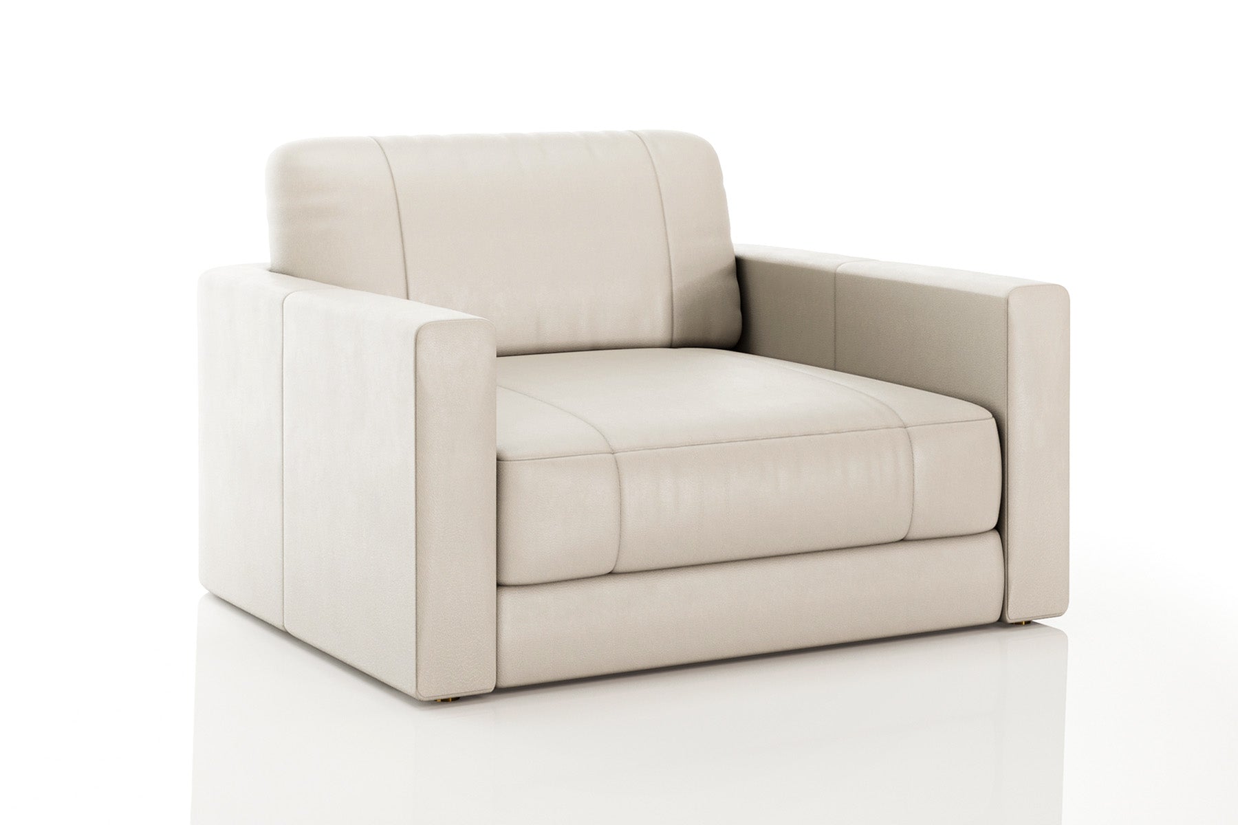 Texas Modern Leather Armchair 42.5"