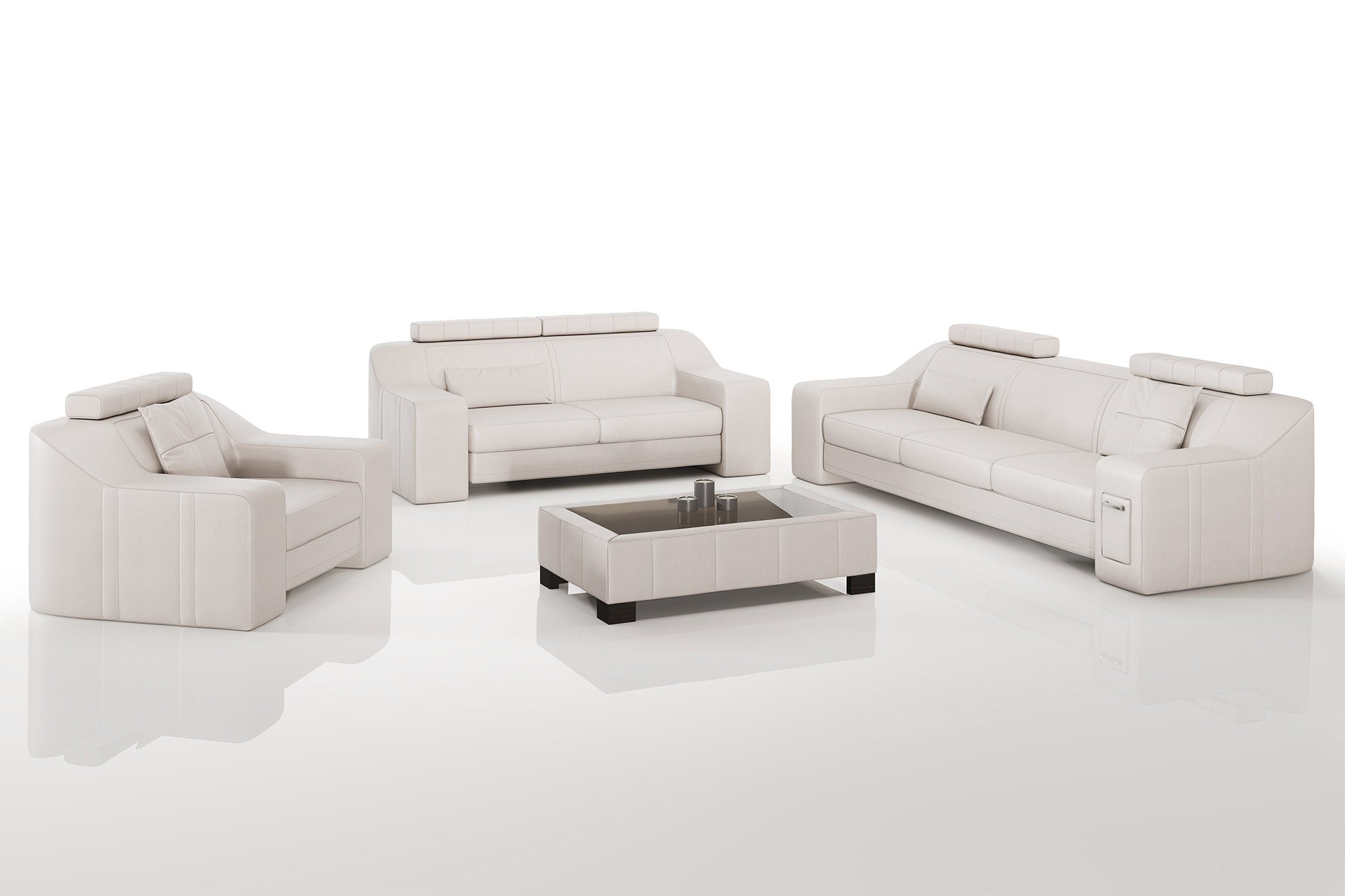 California Leather Sofa Set