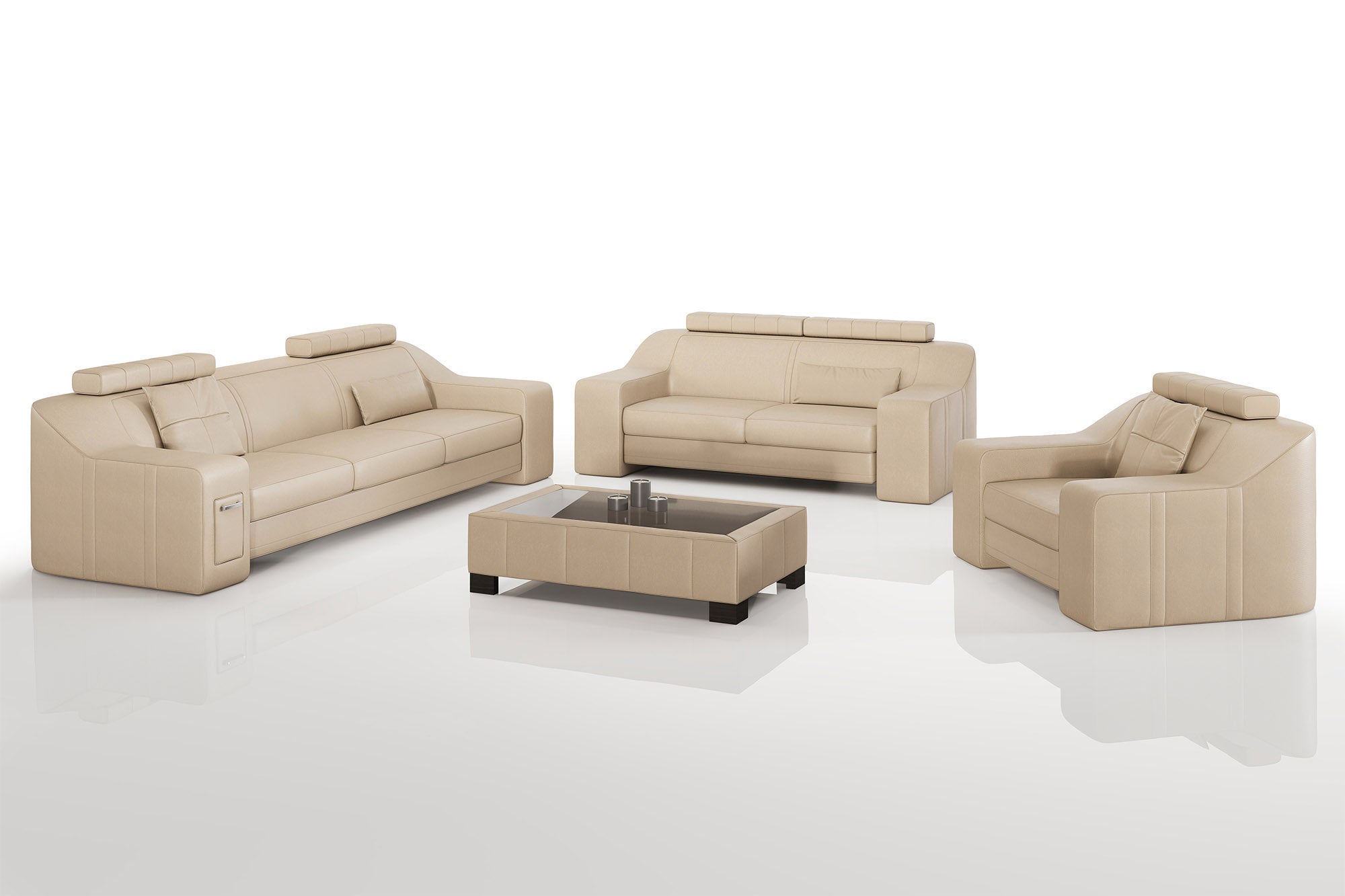 California Leather Sofa Set