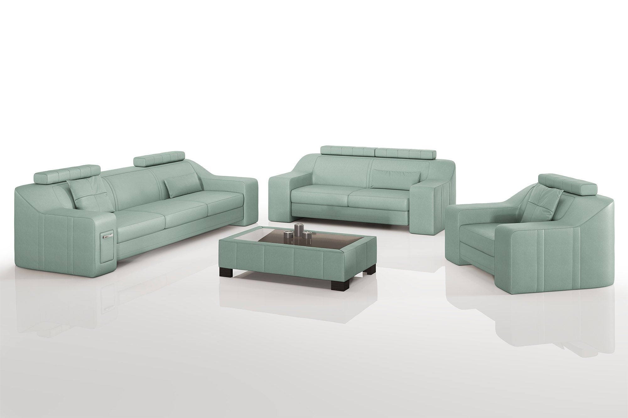 California Leather Sofa Set