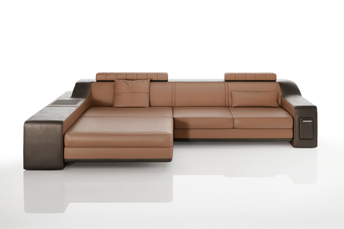 California IV Leather Chaise Sofa