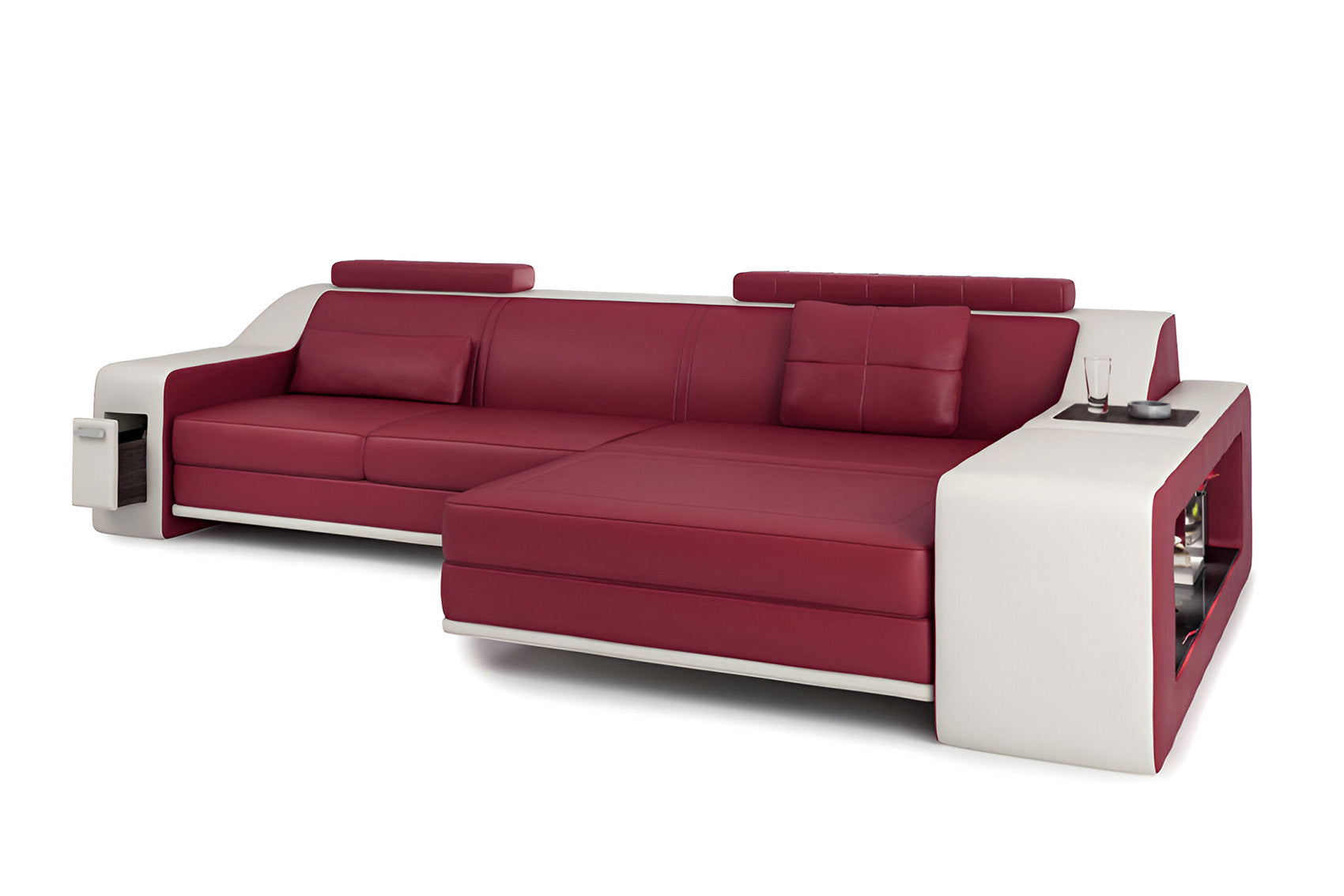 California IV Leather Chaise Sofa
