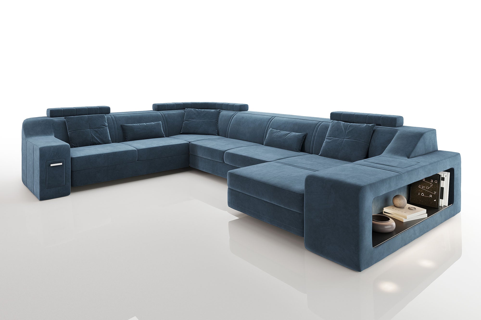 California Fabric U-Chaise Sectional