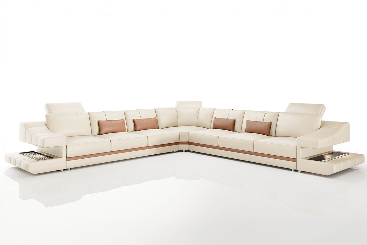 Chicago LG Leather L-Sectional Large