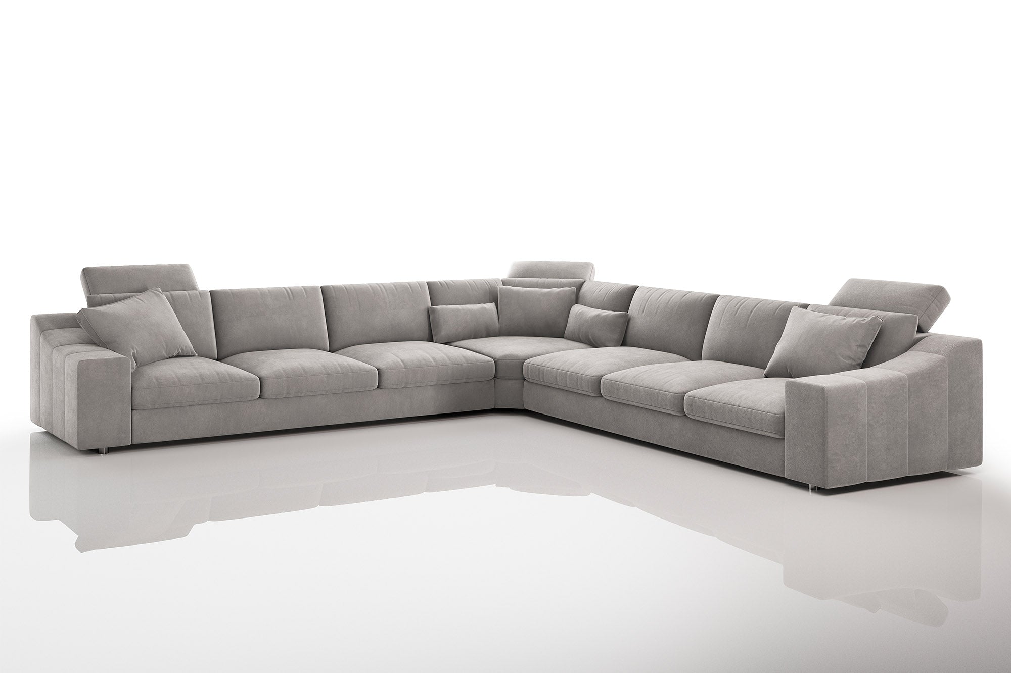 Chicago LG Modern Fabric L-Sectional Large