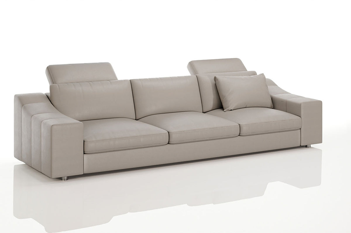Chicago Modern Leather 3 Seater Sofa