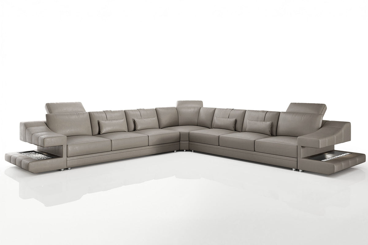 Chicago LG Leather L-Sectional Large