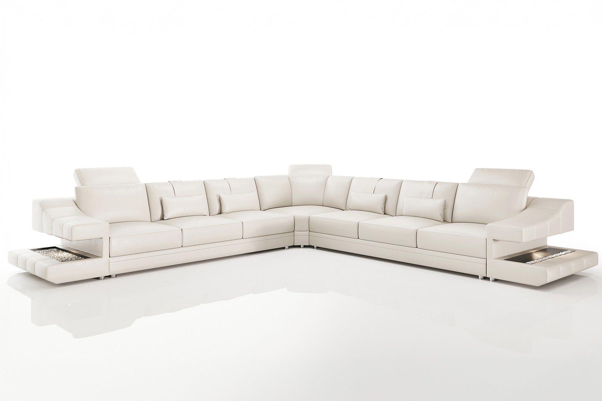Chicago LG Leather L-Sectional Large