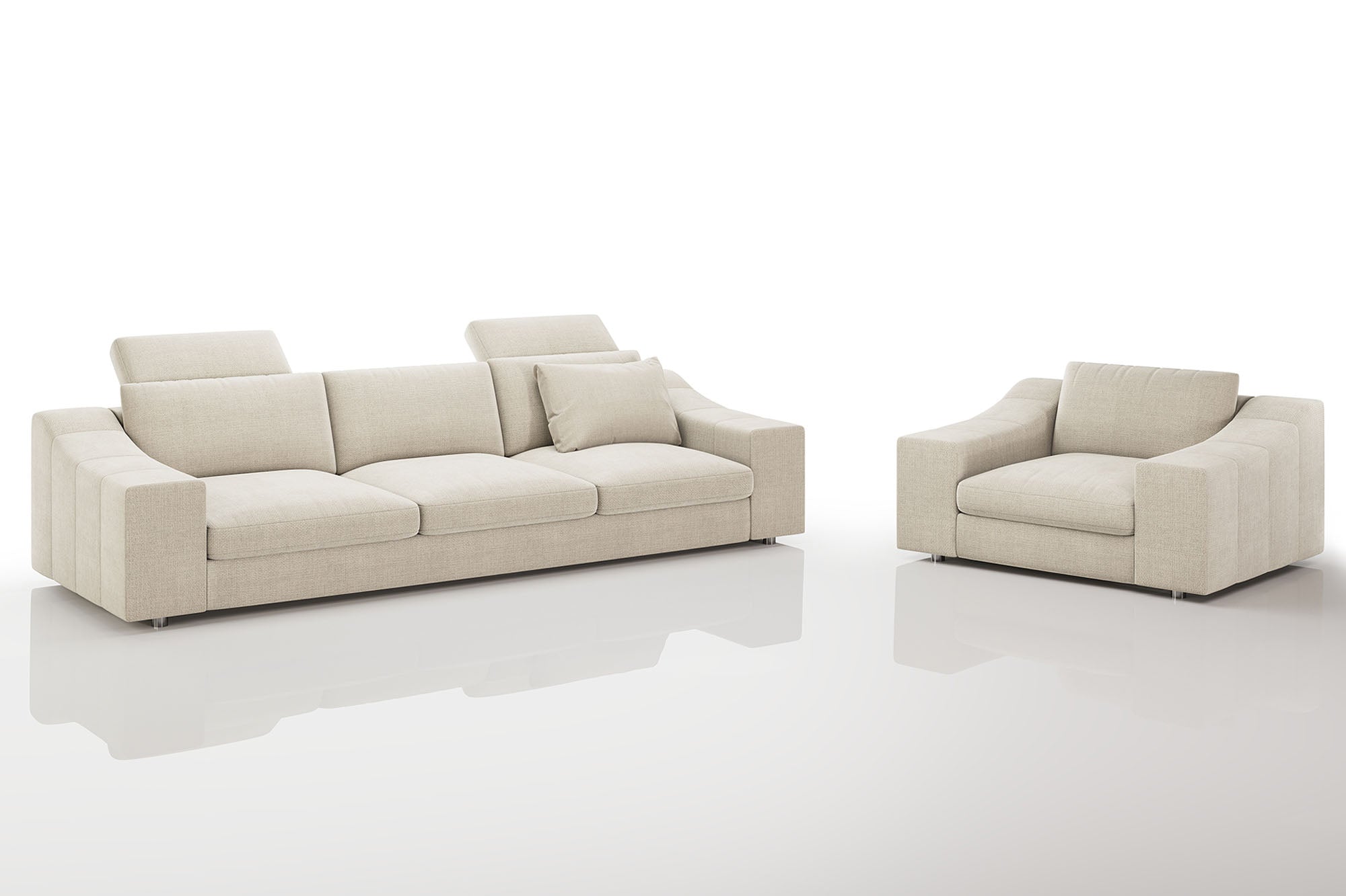 Chicago Modern Fabric Sofa Set