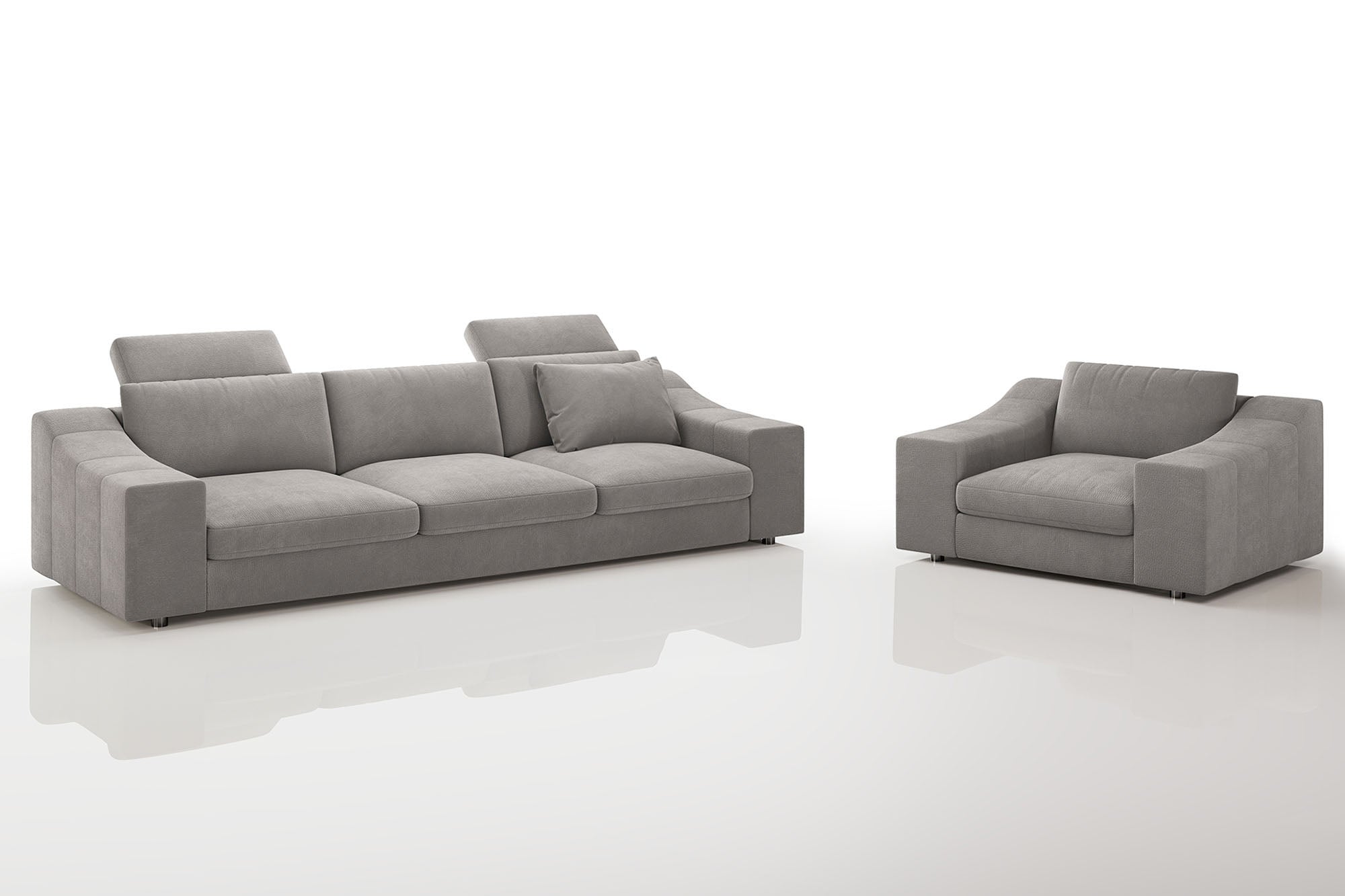 Chicago Modern Fabric Sofa Set