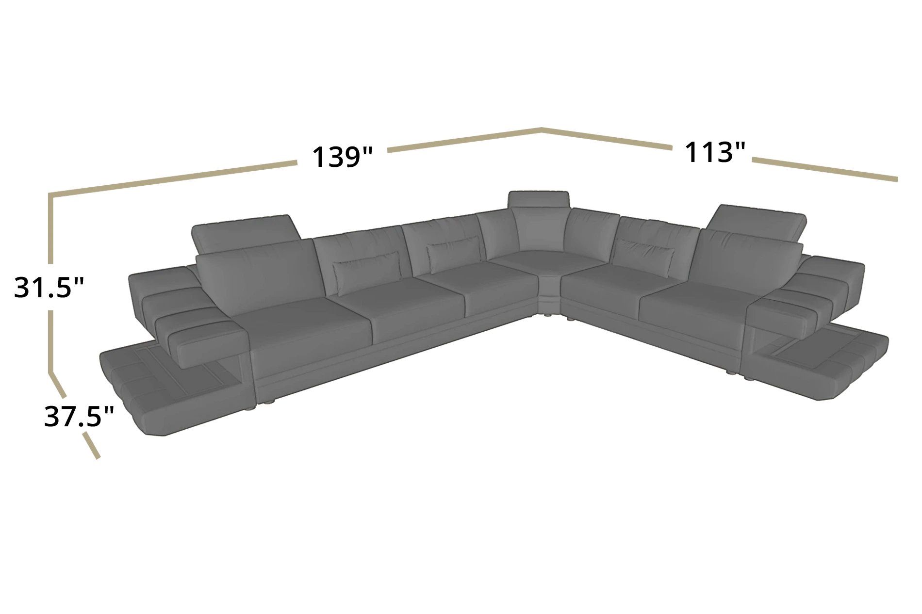 Chicago Leather L-Sectional