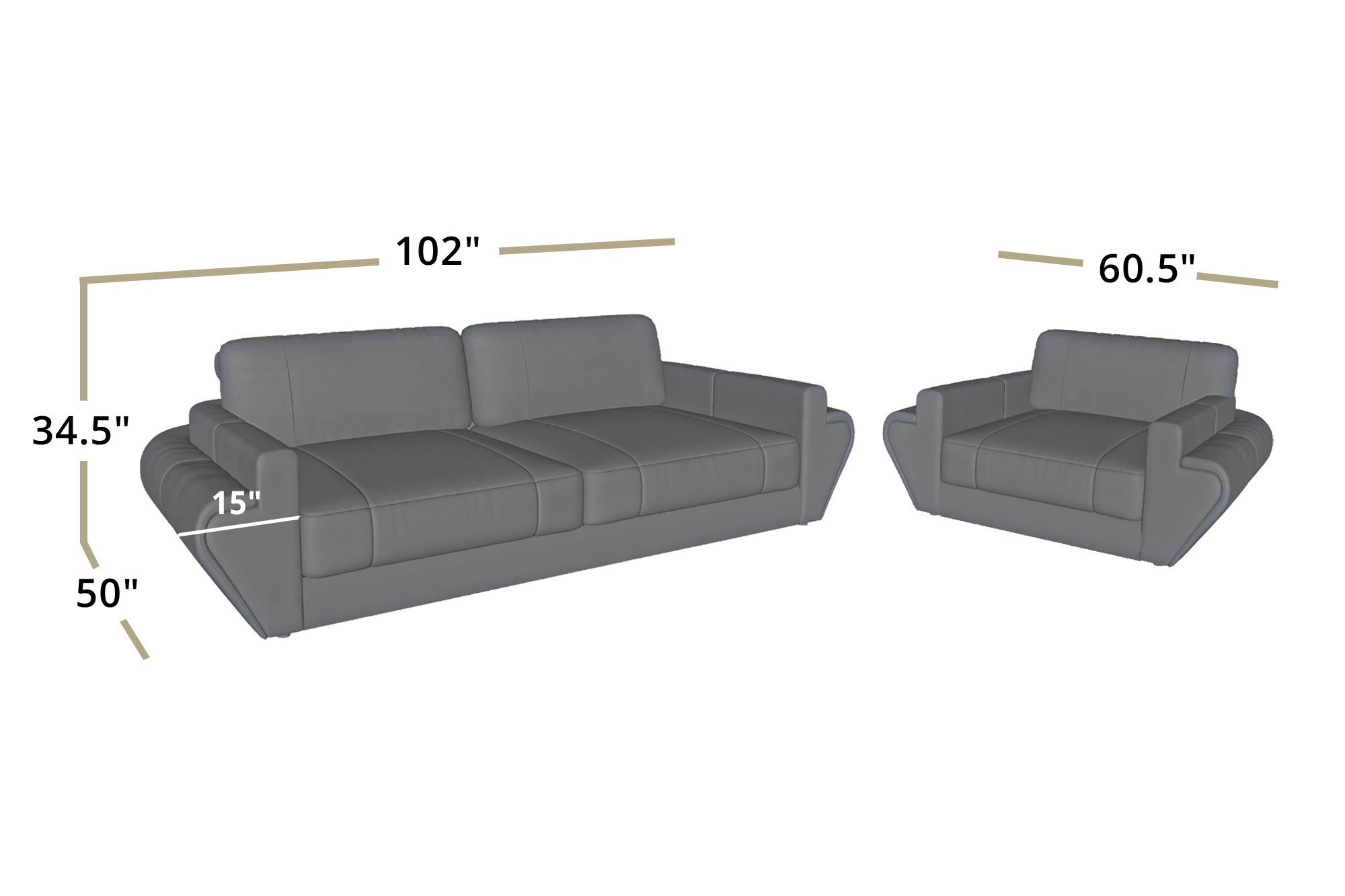 Texas Fabric Sofa Set