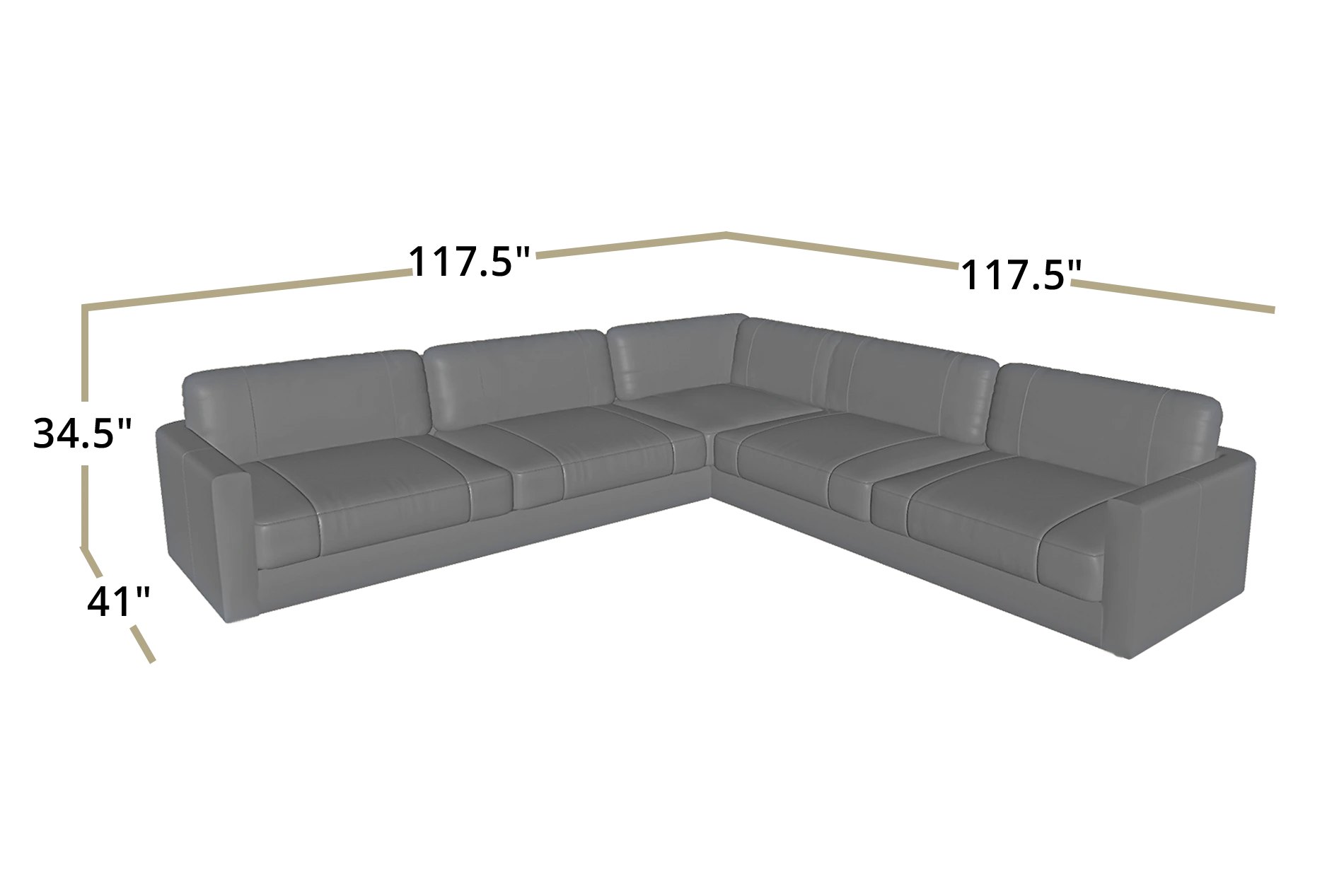 Texas Modern Fabric L-Sectional
