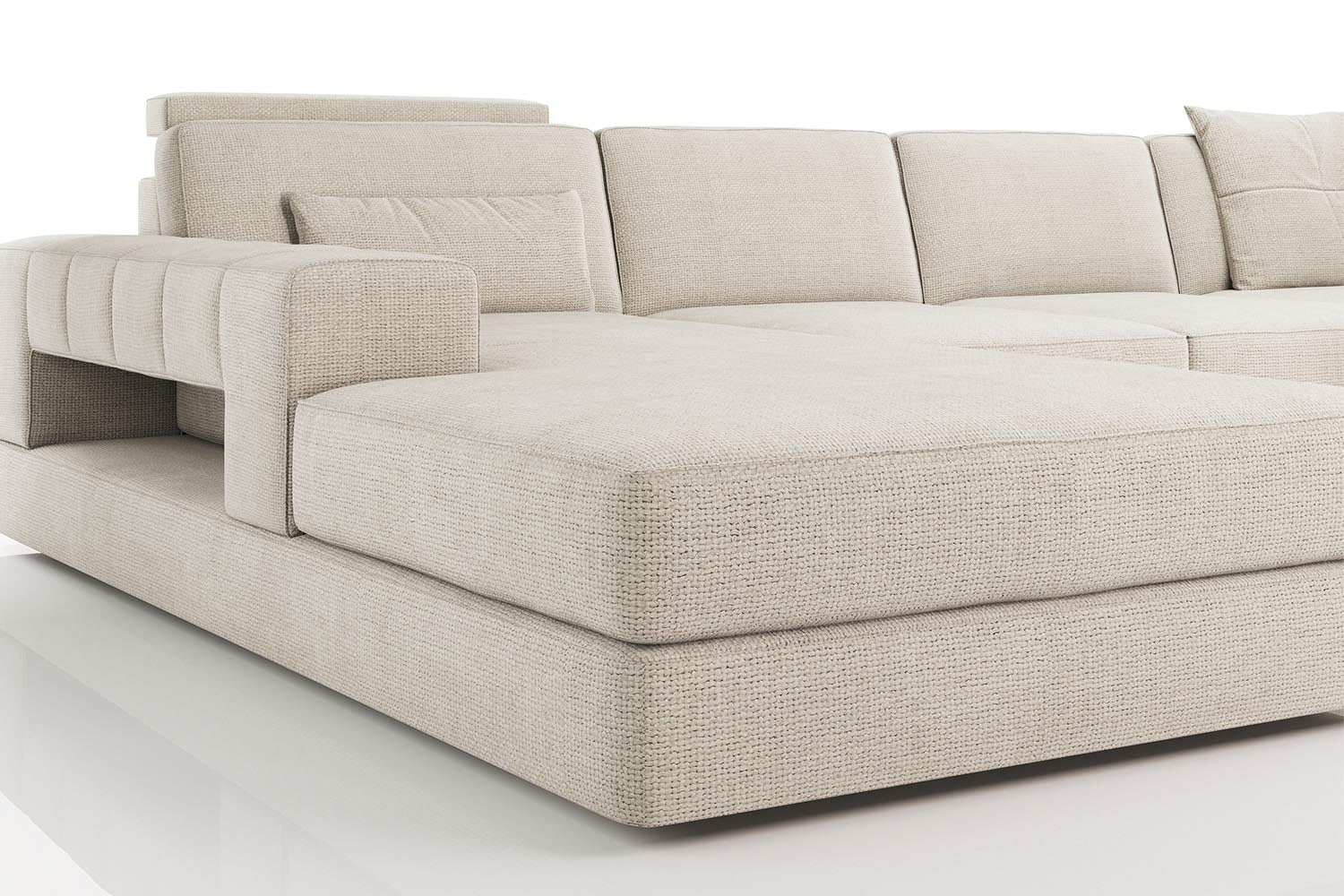 Phoenix Modern Fabric U-Chaise Sectional