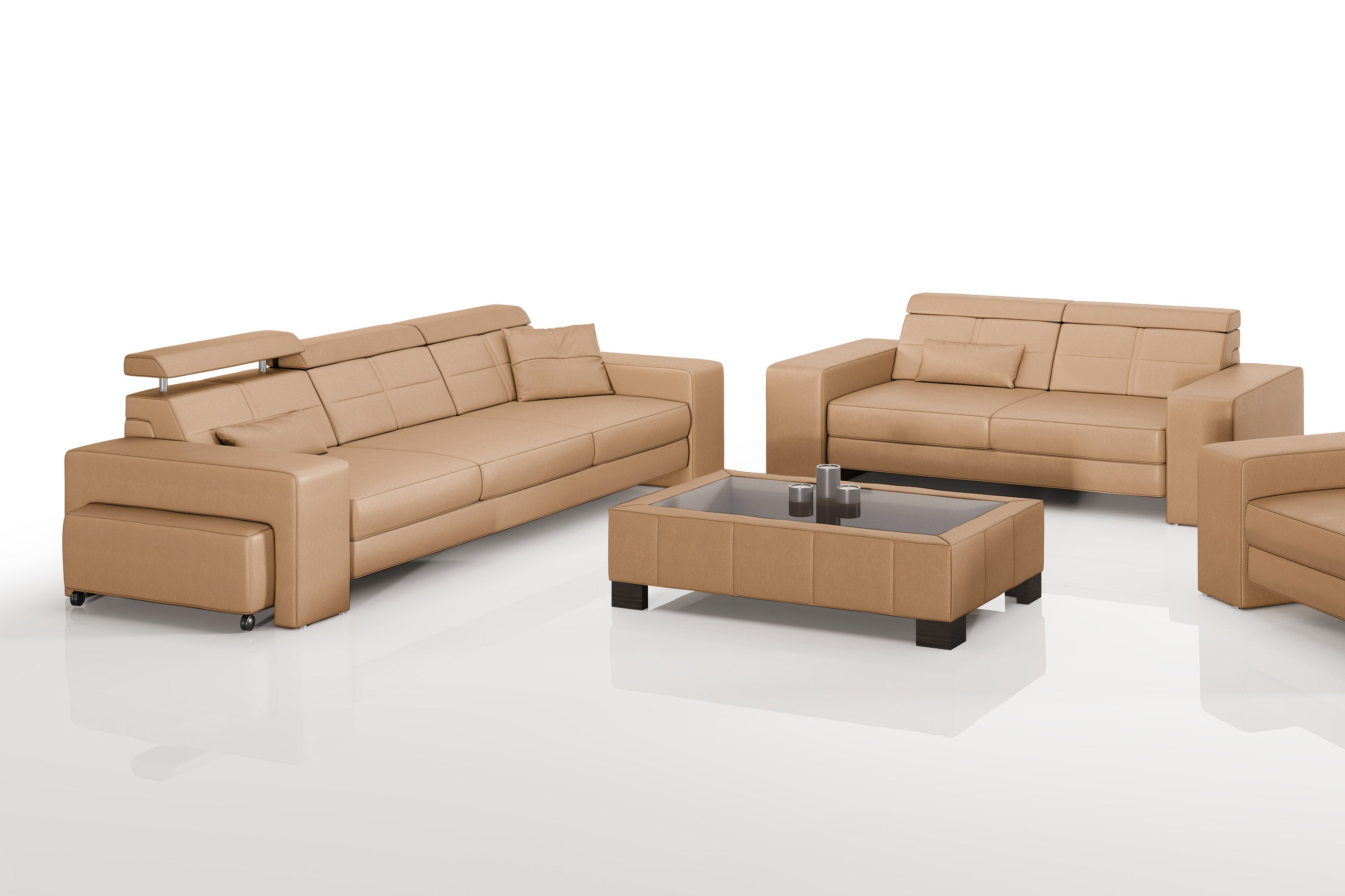 Houston Leather Sofa Set