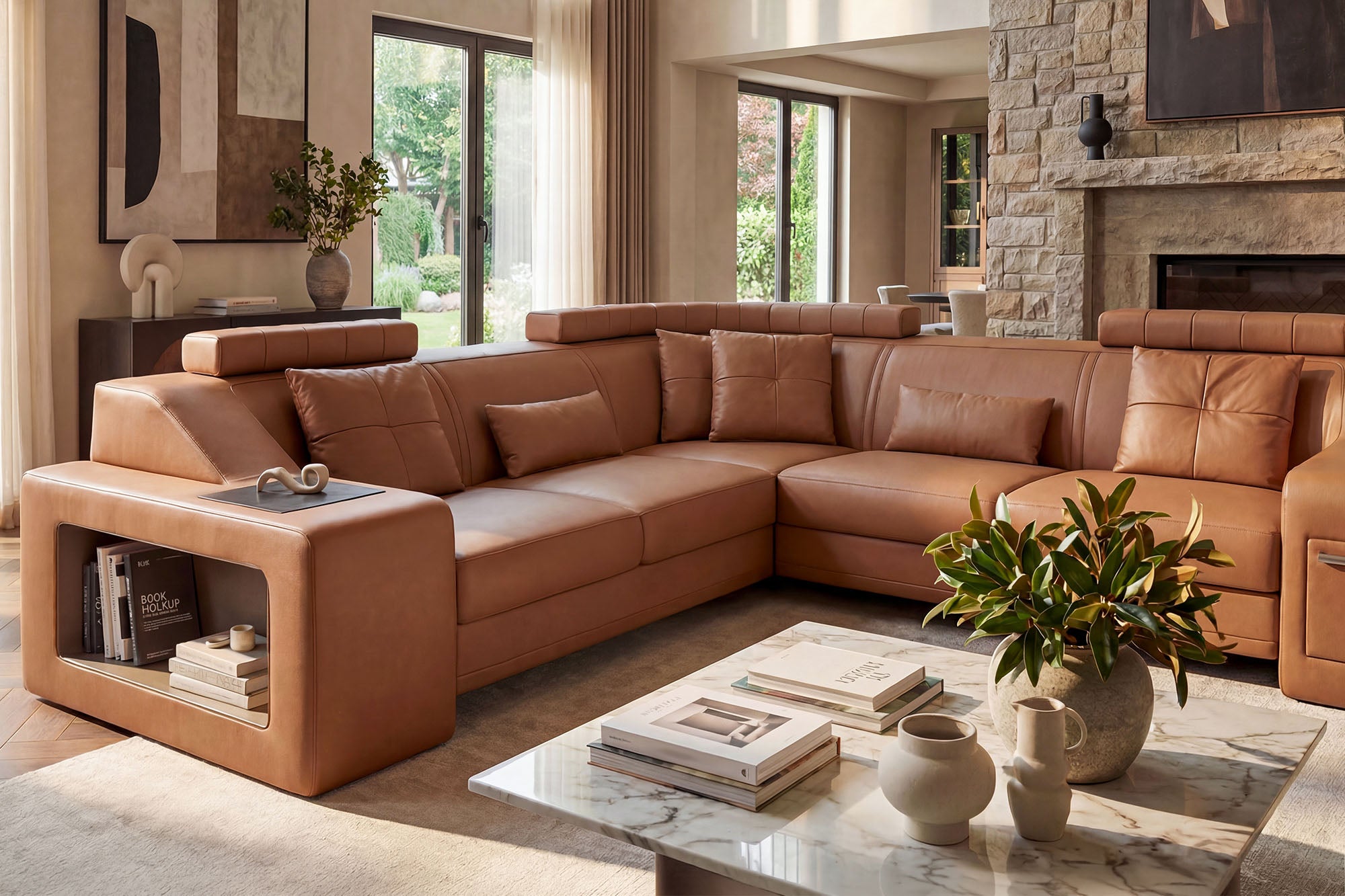 California II Leather L-Sectional