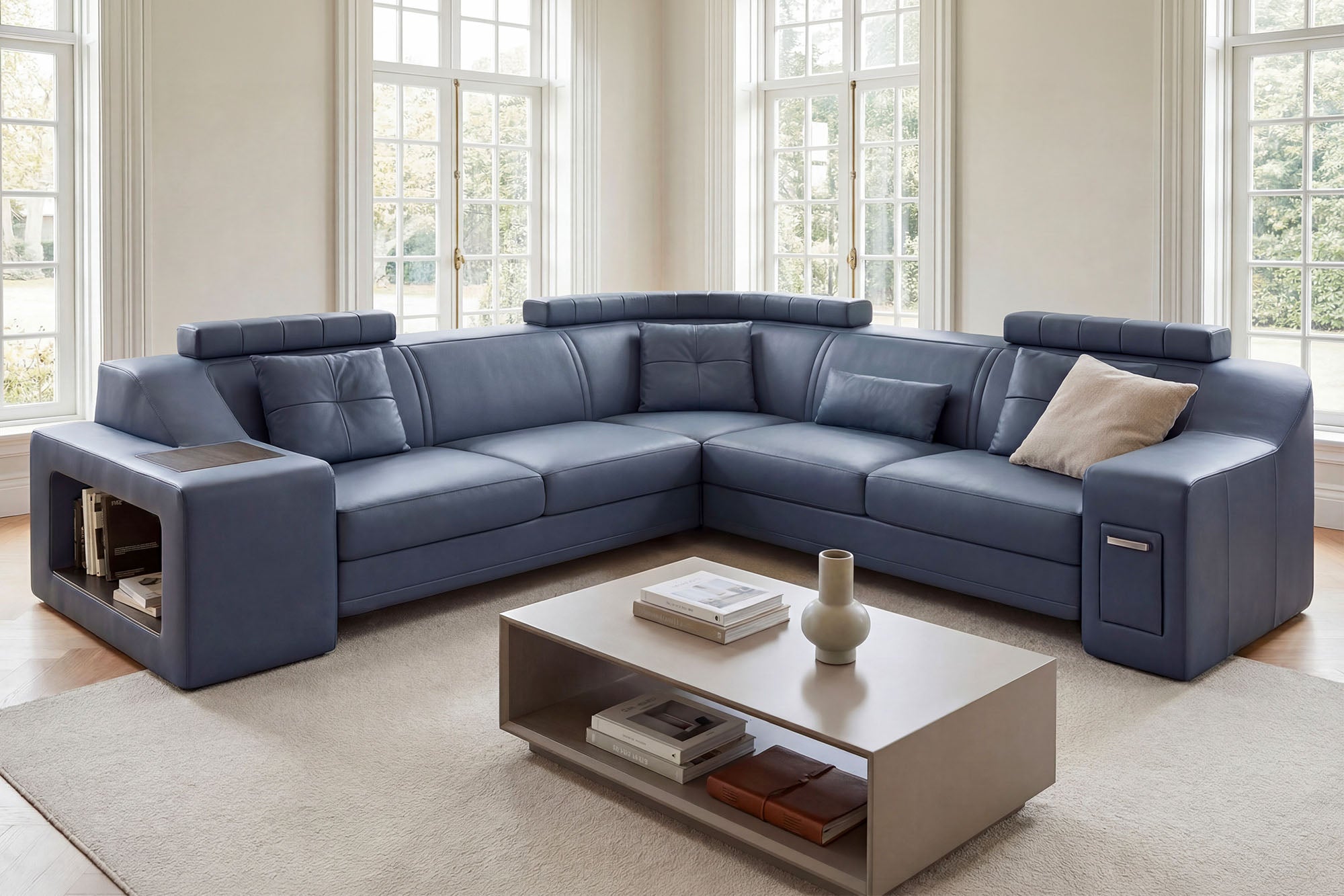 California II Leather L-Sectional
