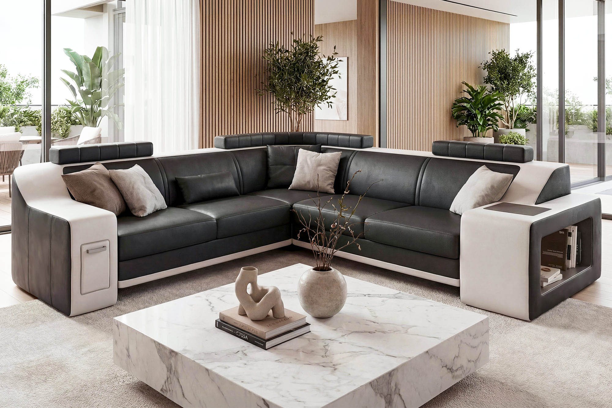 California II Leather L-Sectional