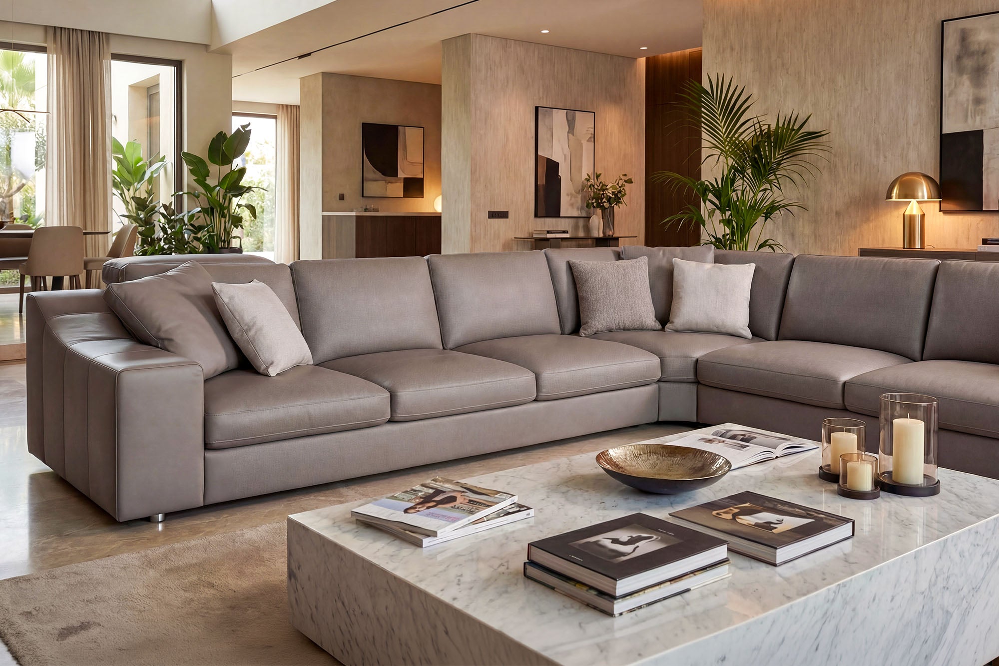 Chicago Modern Leather L-Sectional