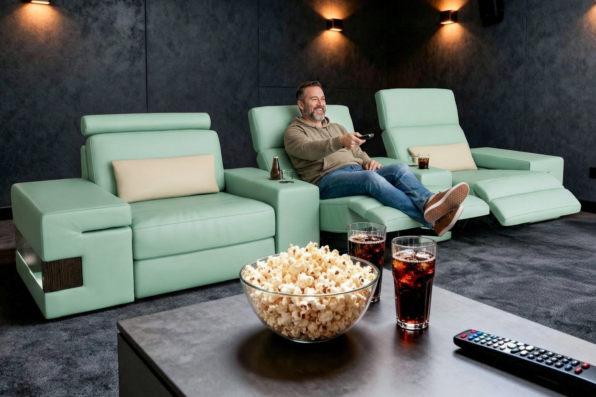 Los Angeles Fabric Sofa Set