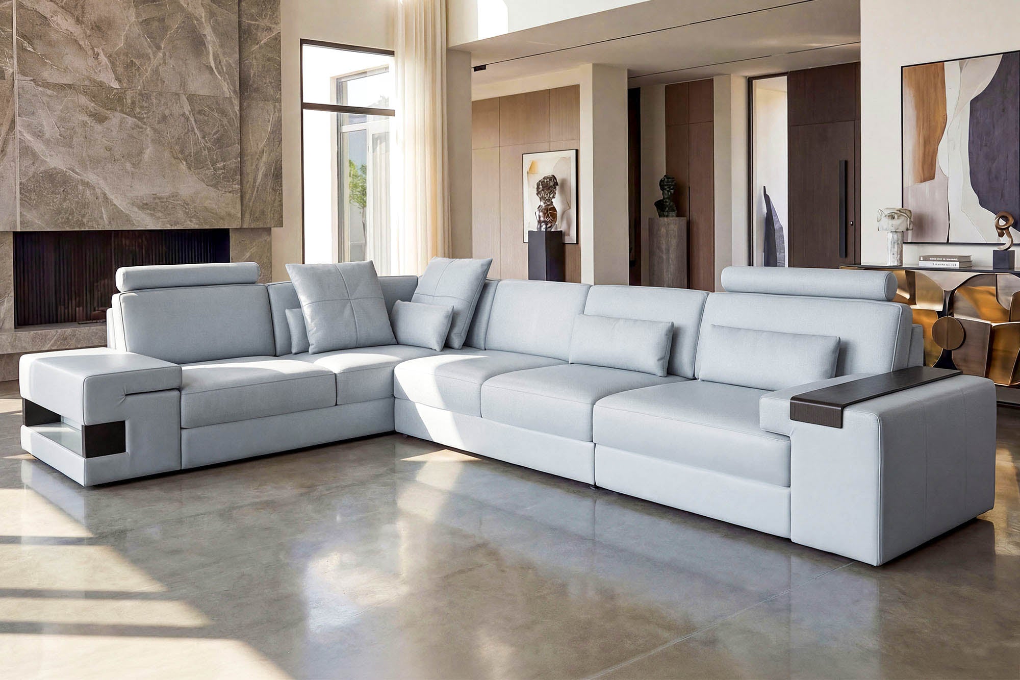 Los Angeles II Leather L-Sectional