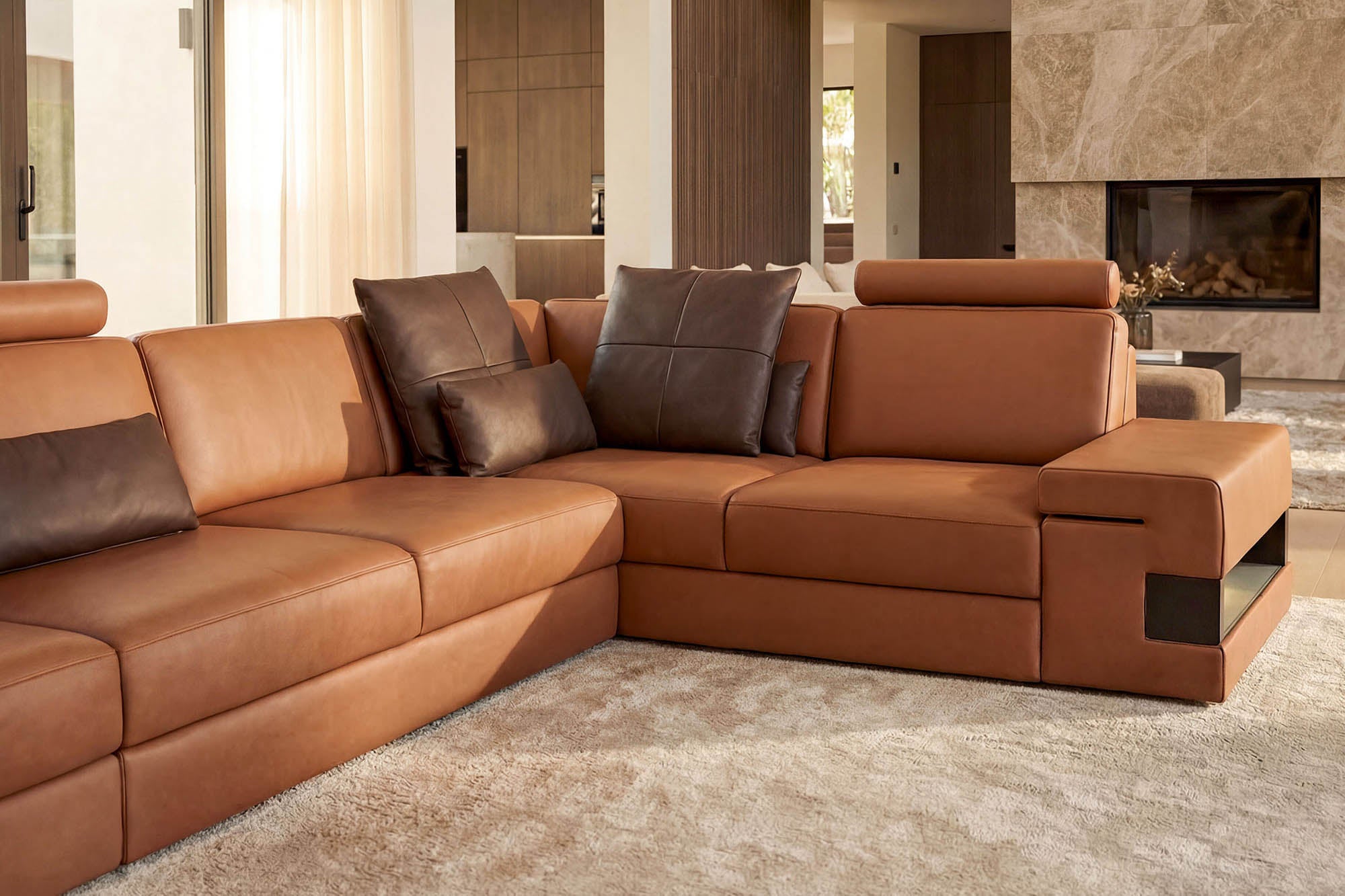 Los Angeles II Leather L-Sectional
