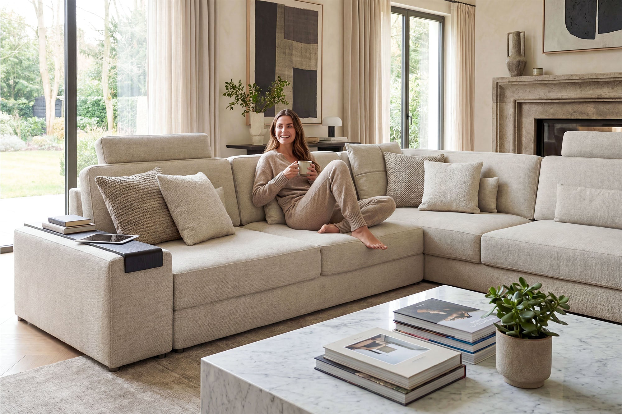Los Angeles II Modern Fabric L-Sectional