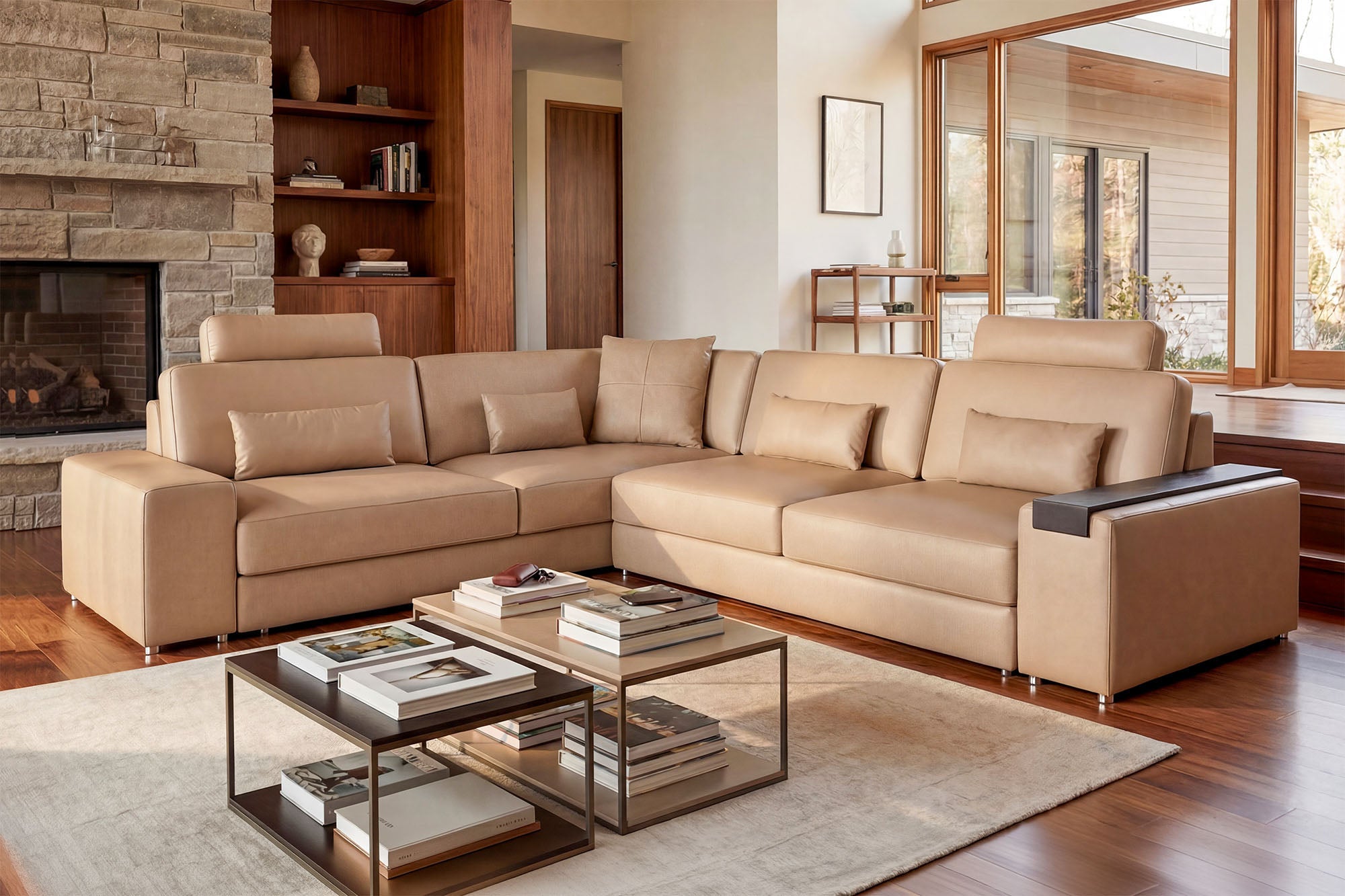 Los Angeles II Modern Leather L-Sectional
