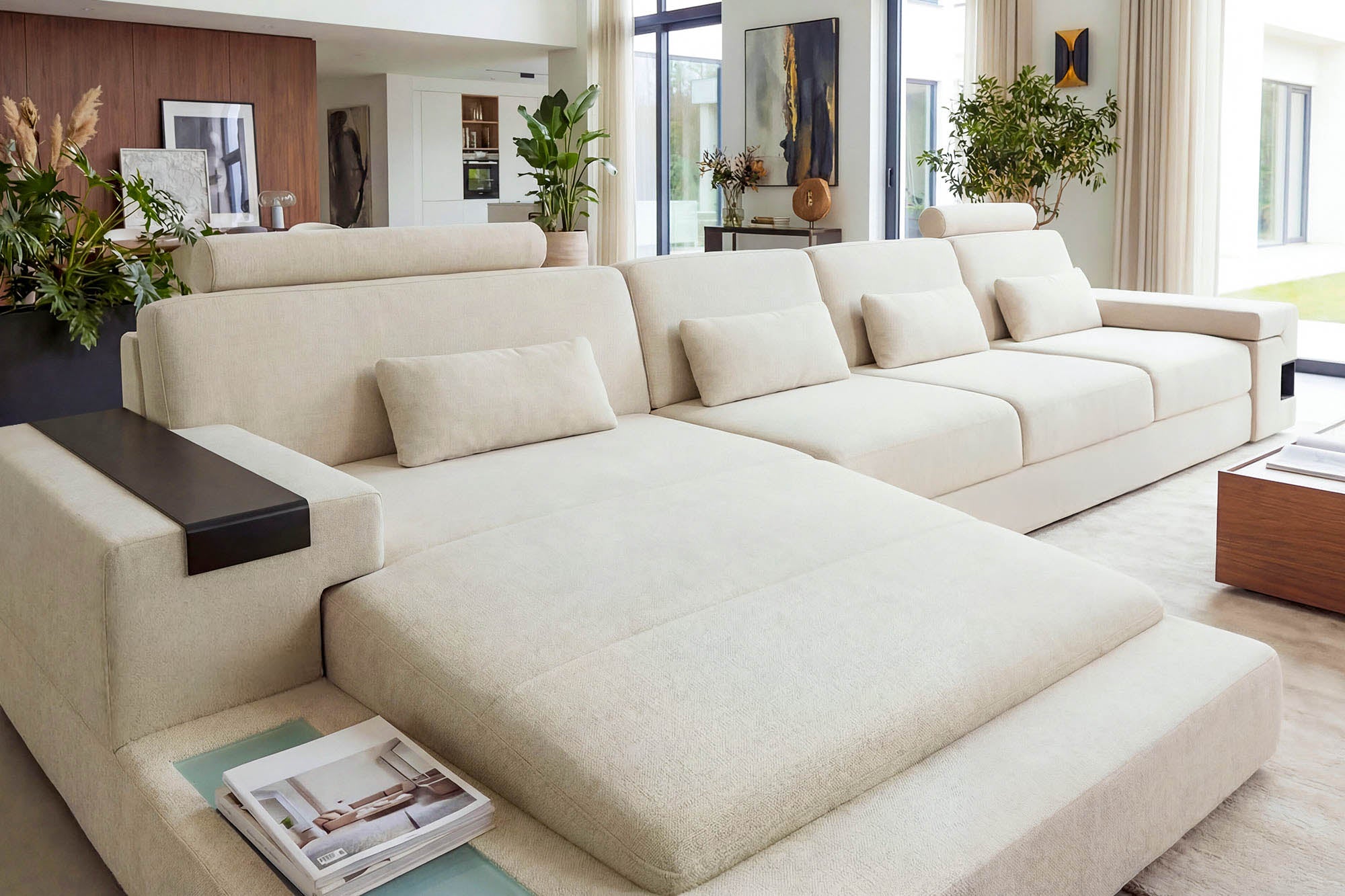 Los Angeles III-LG Fabric Chaise Sectional