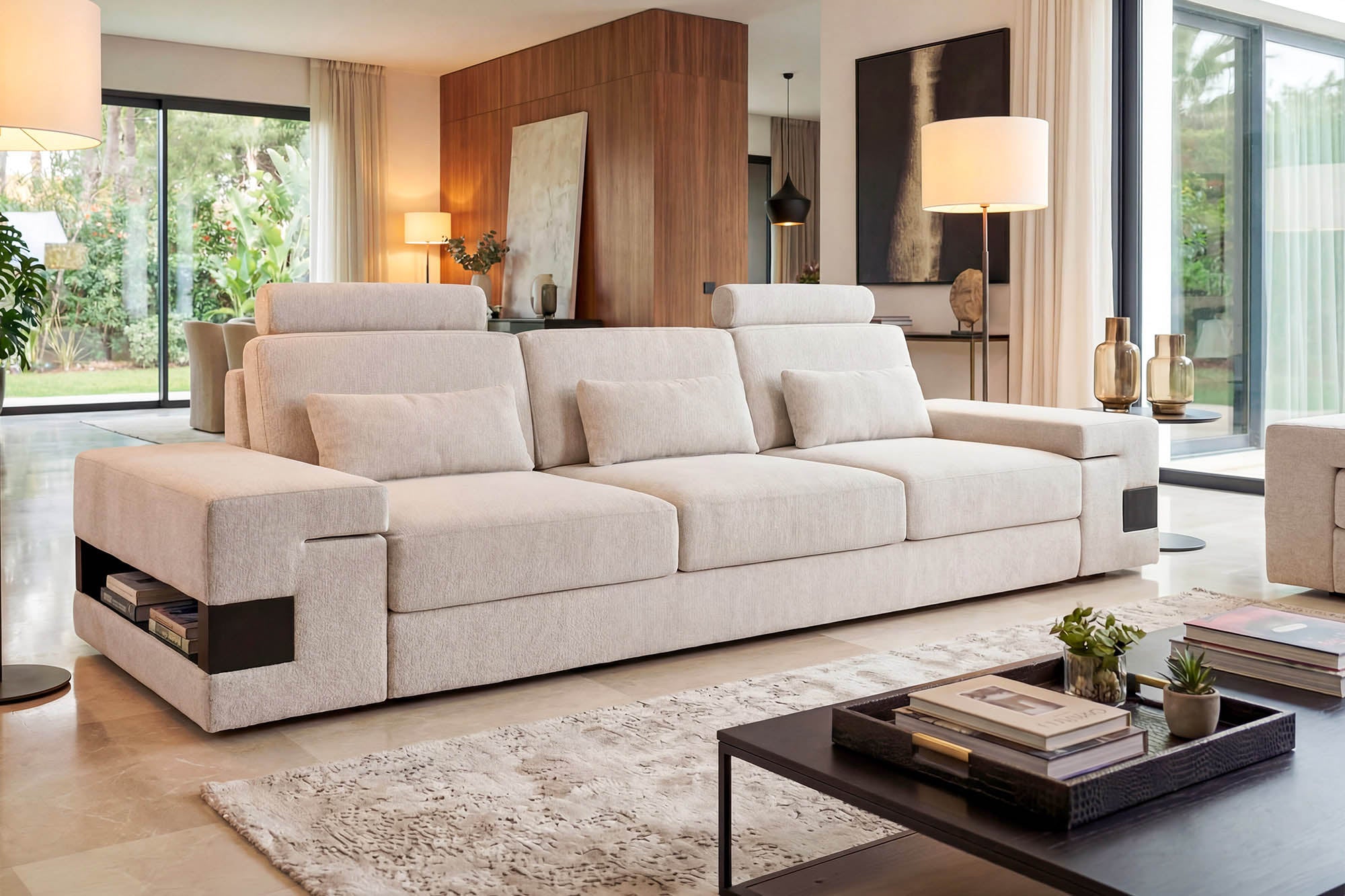 Los Angeles Fabric 3 Seater Sofa