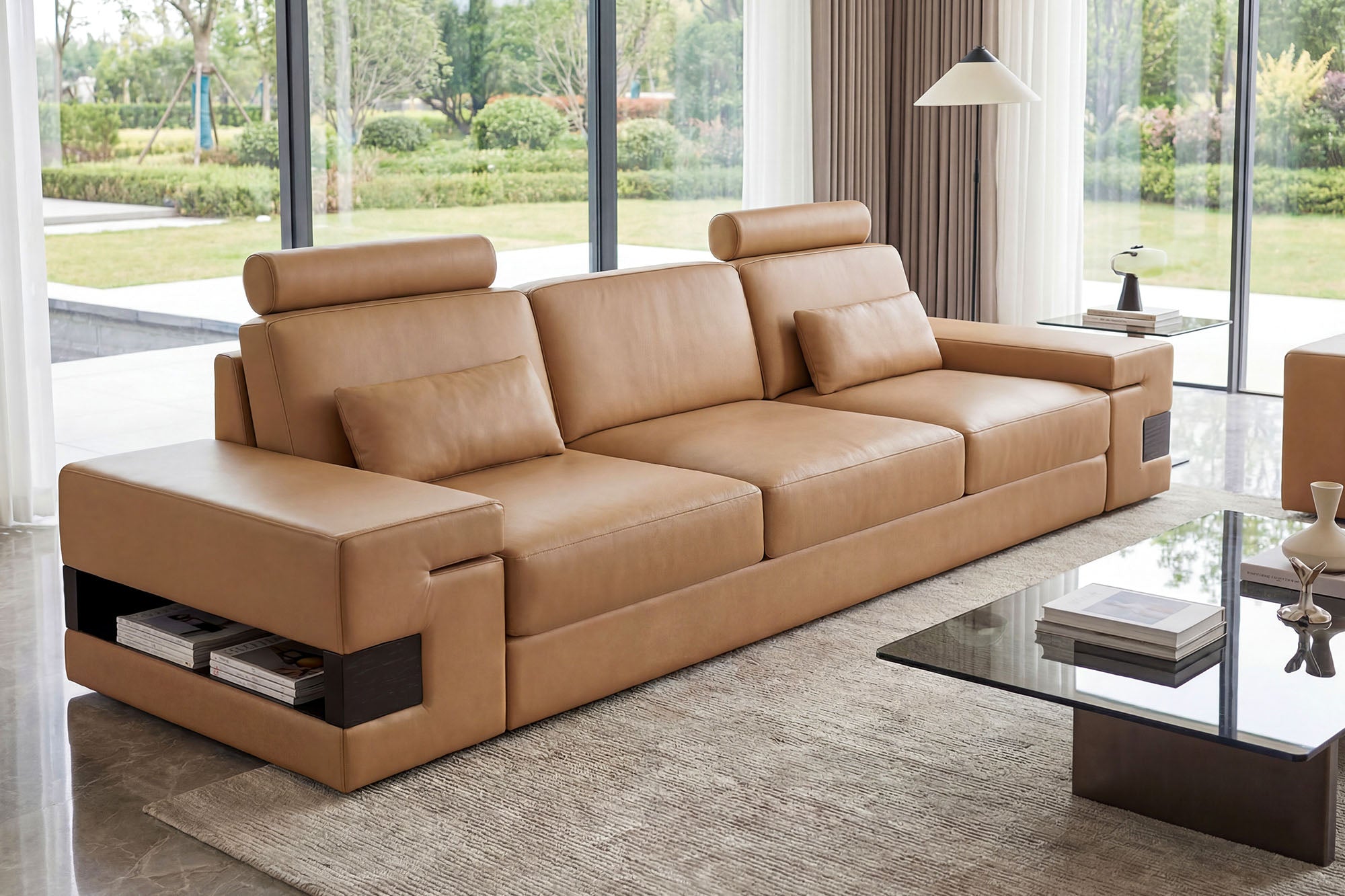 Los Angeles Leather Sofa Set