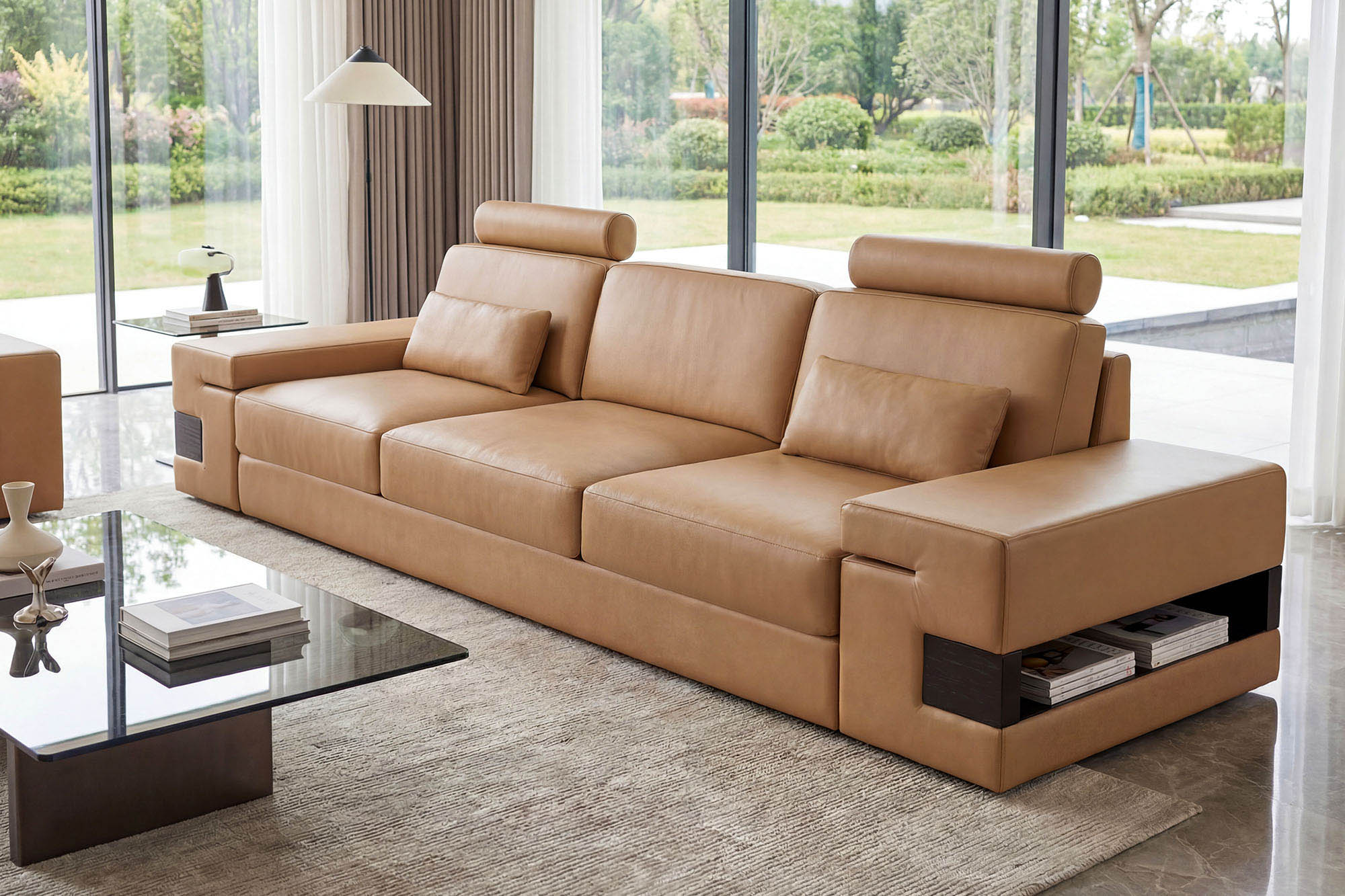 Los Angeles Leather 3 Seater Sofa