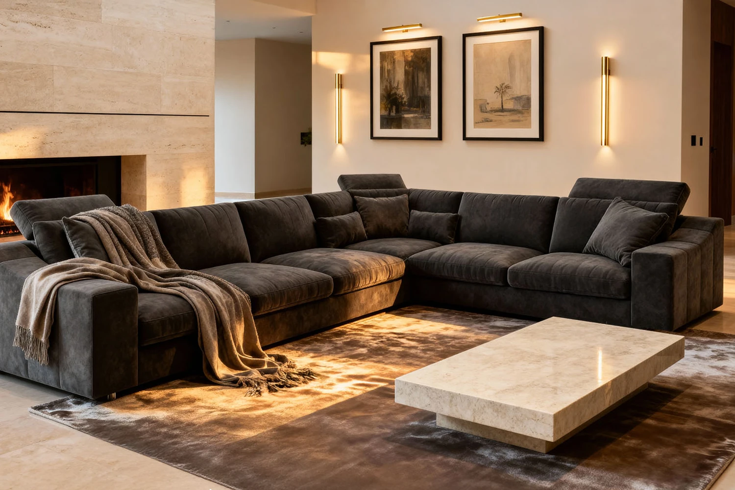 Chicago Modern Fabric L-Sectional