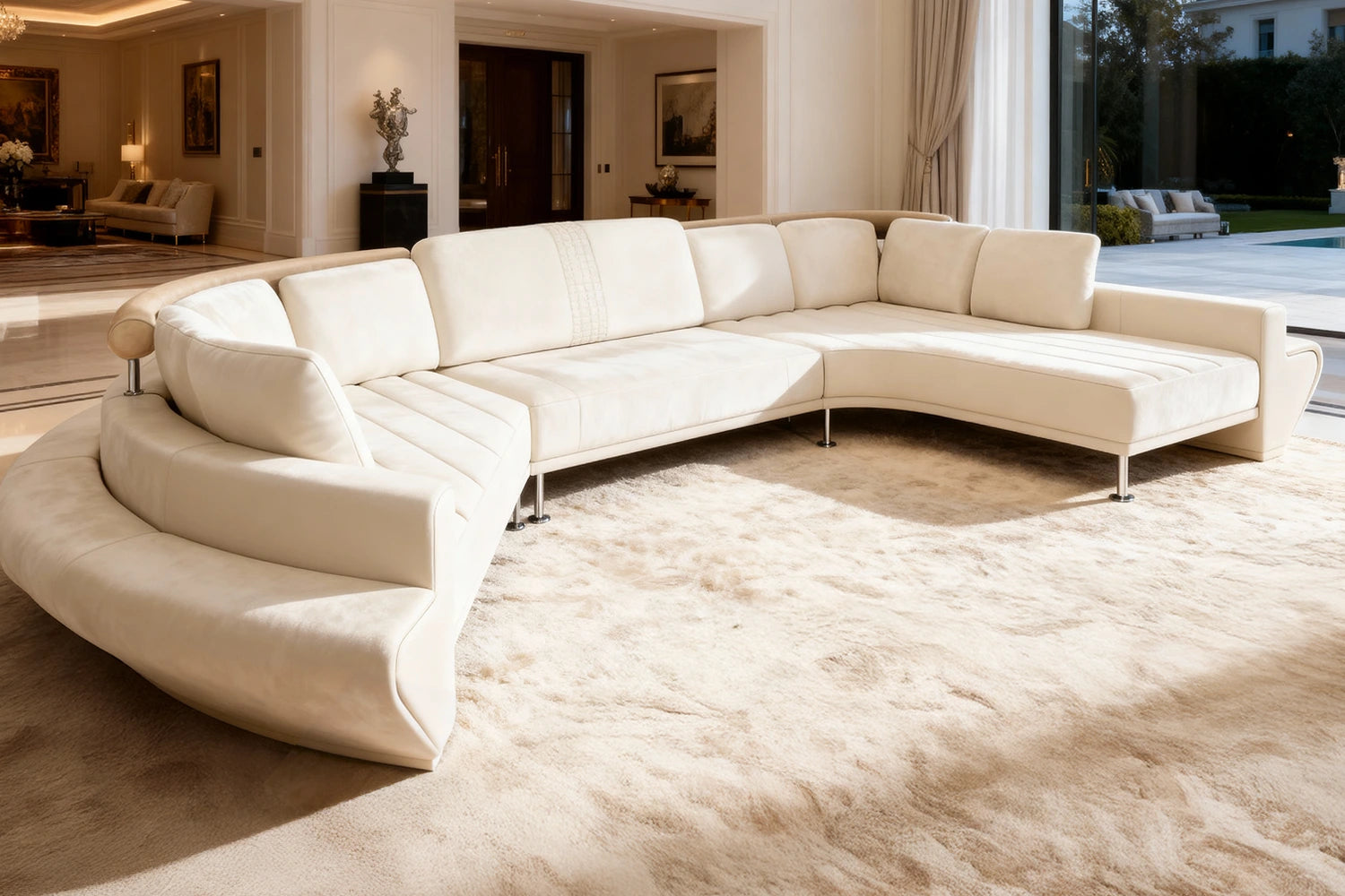 Las Vegas Fabric Curve Sectional