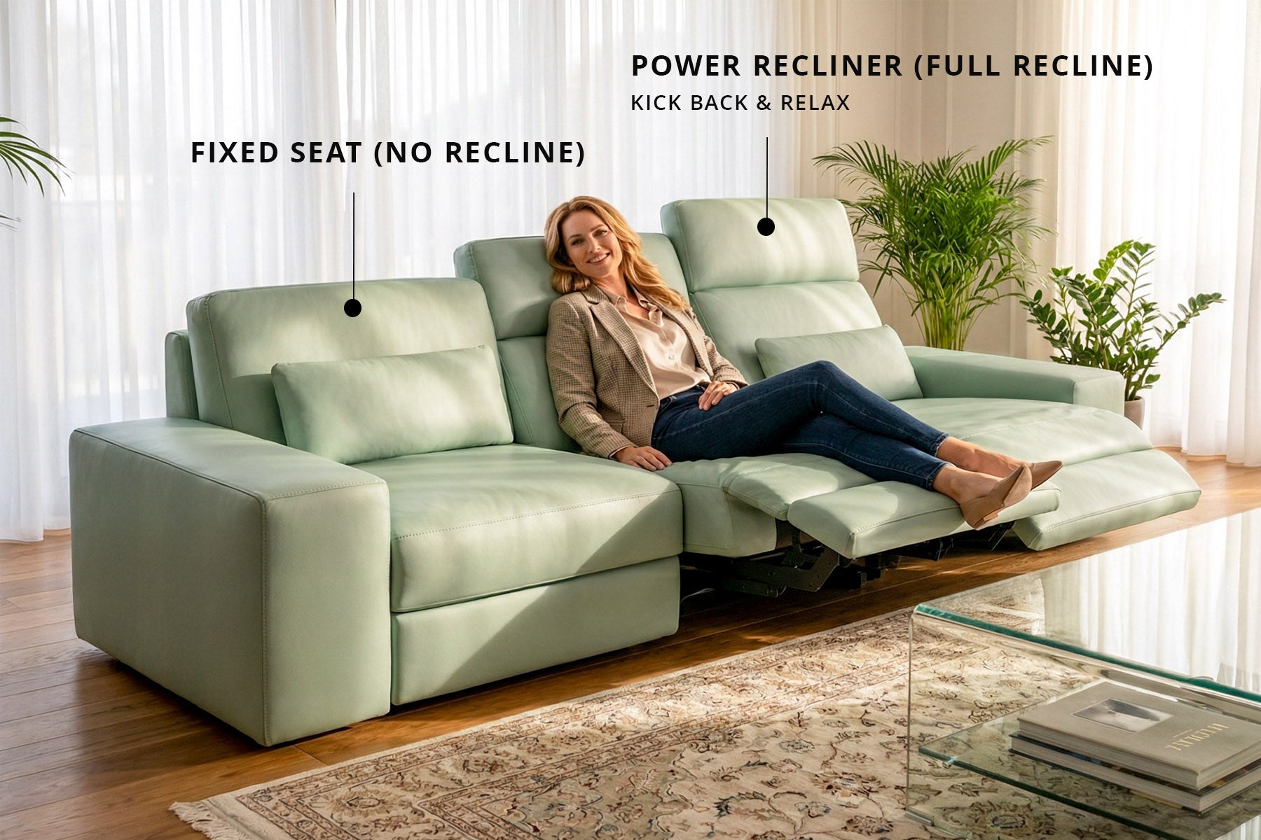 Los Angeles Fabric Sofa Set