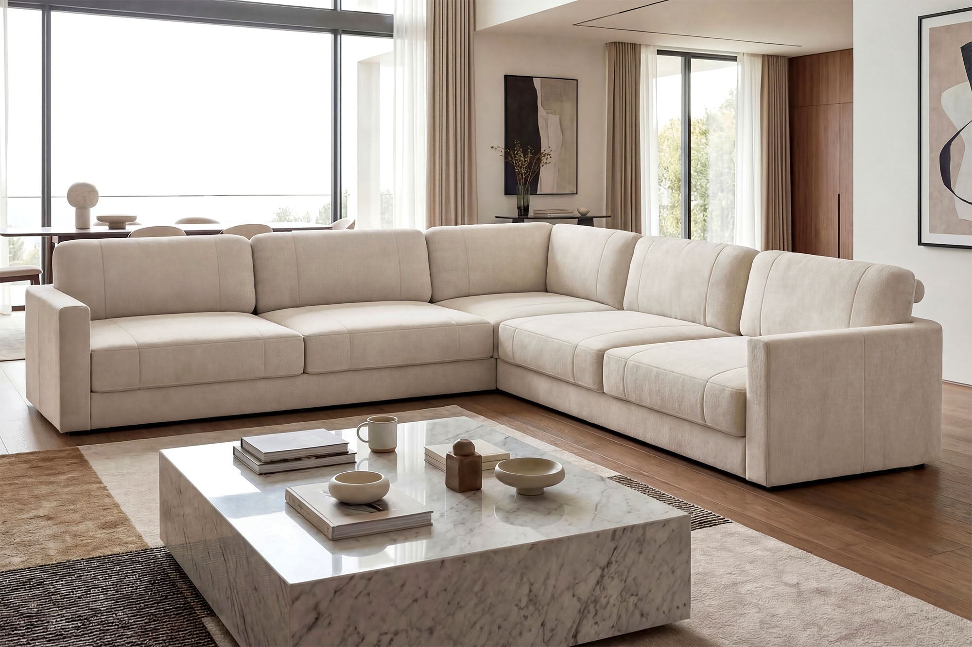 Texas Modern Fabric L-Sectional