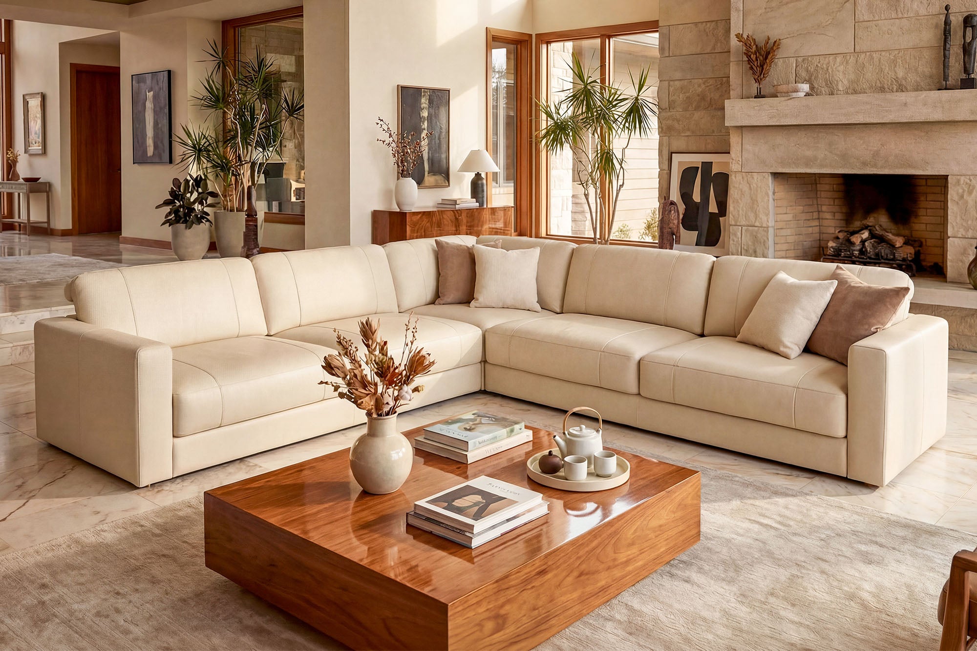 Texas Modern Leather L-Sectional