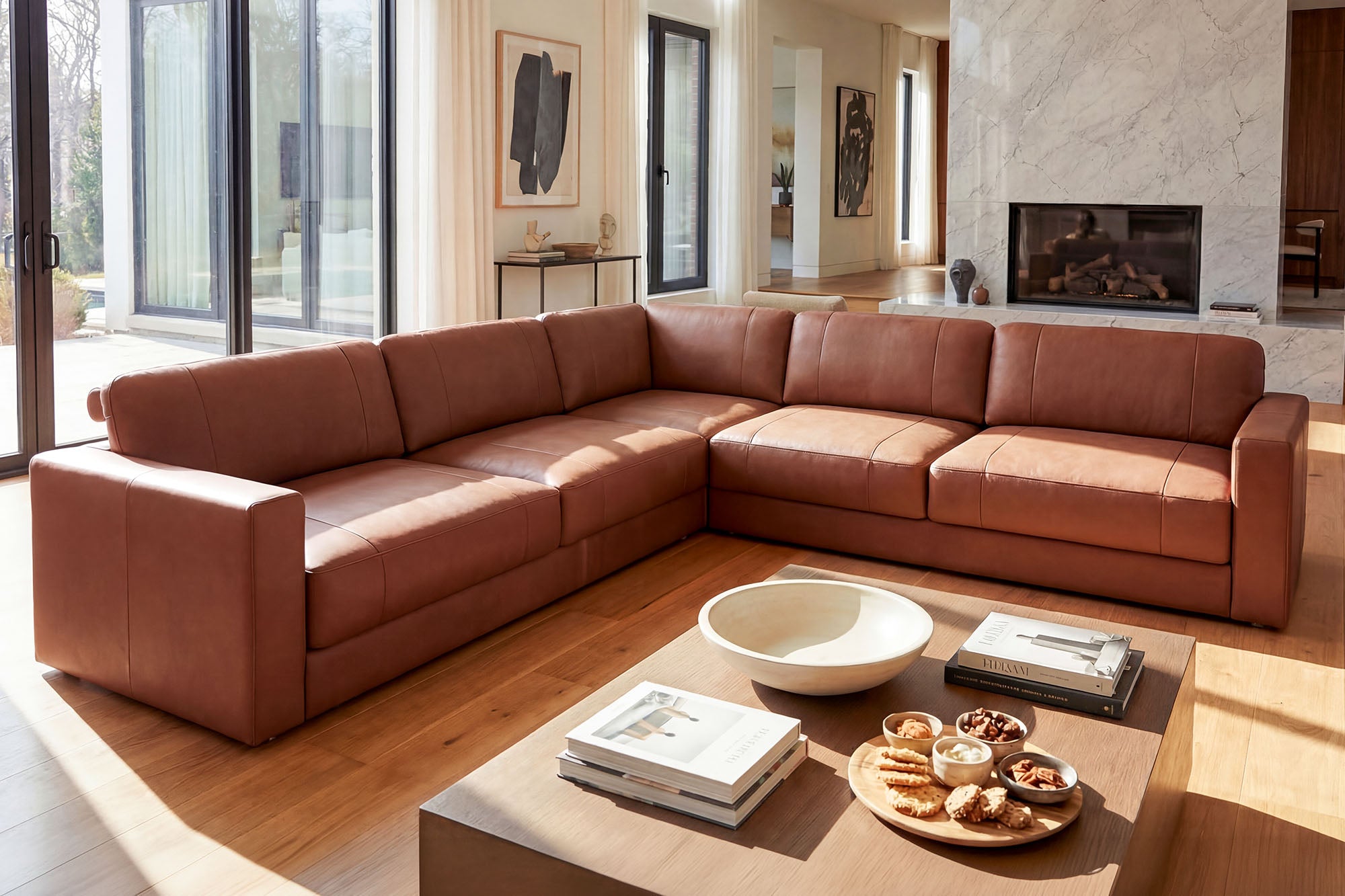 Texas Modern Leather L-Sectional