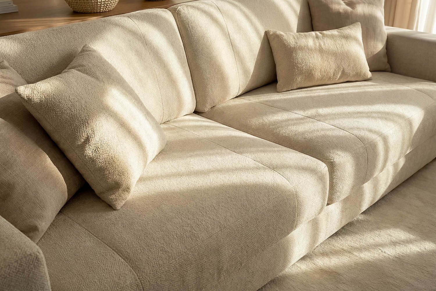 Texas Modern Fabric 3 Seater Sofa