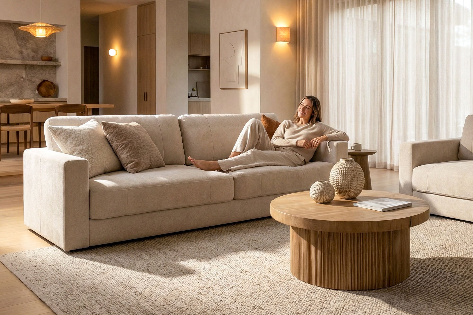 Texas Modern Fabric Sofa Set