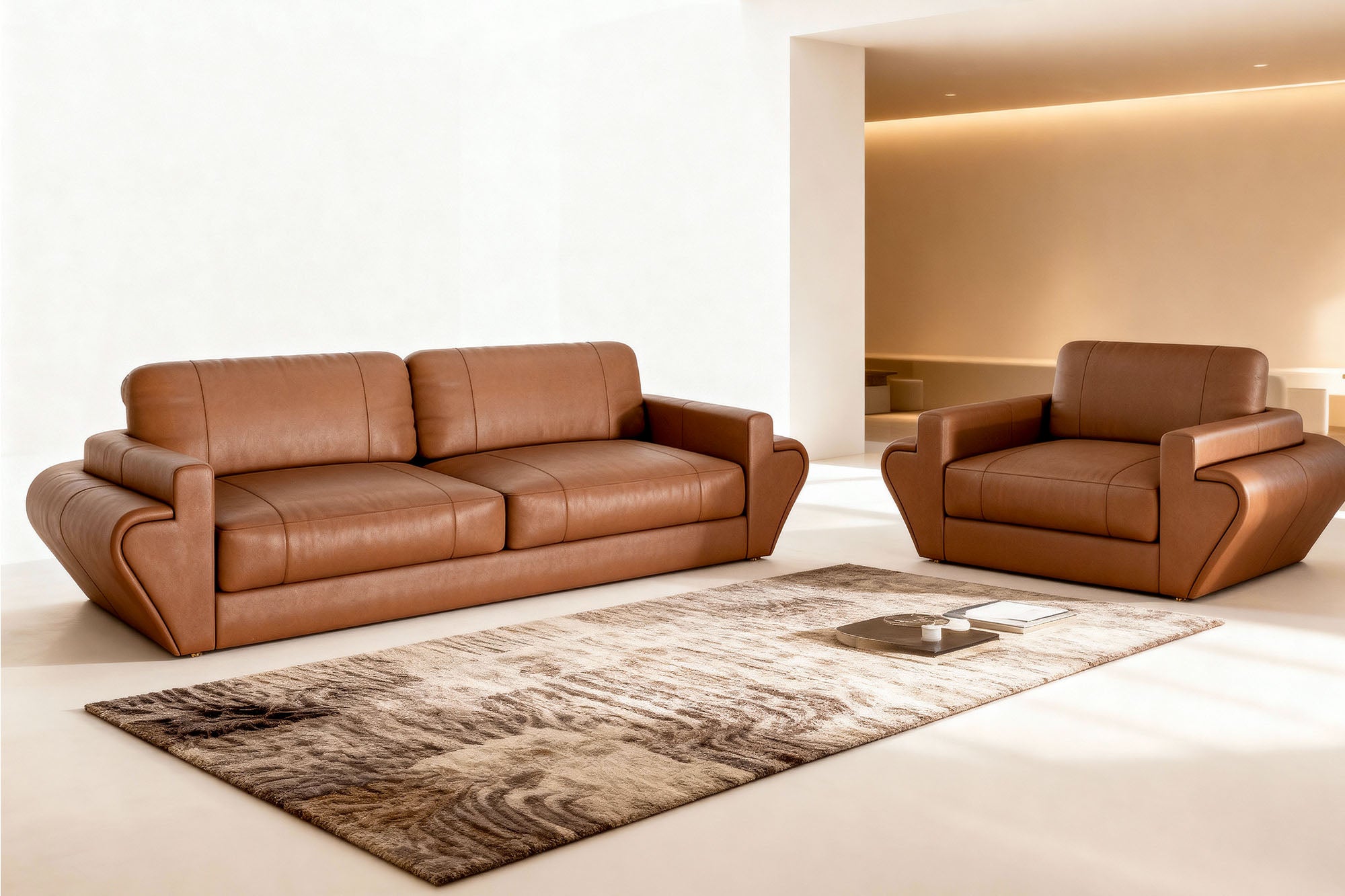 Texas Leather Sofa Set