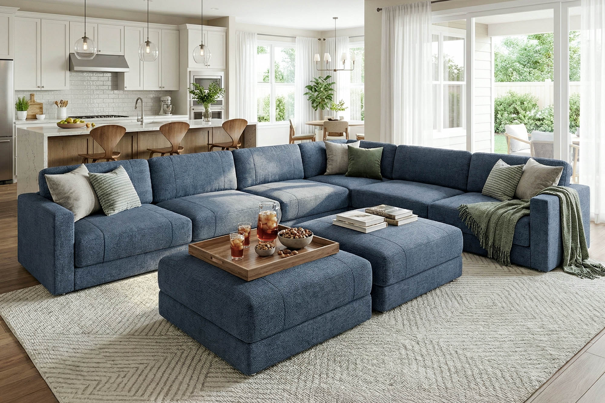 Texas LG Modern Fabric L-Sectional Large