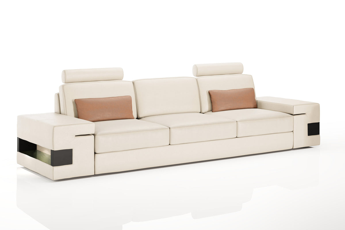 Los Angeles Leather 3 Seater Sofa