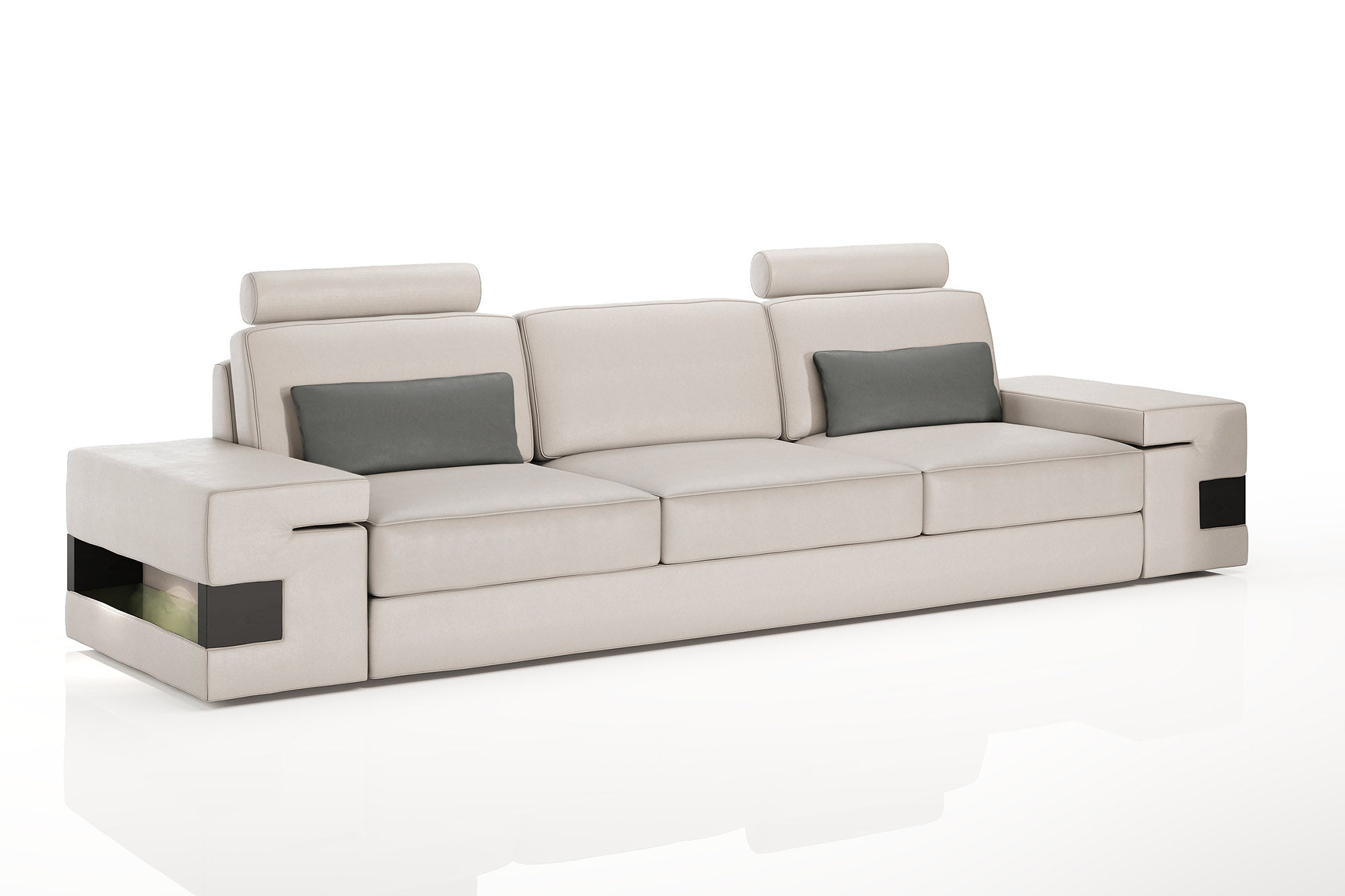 Los Angeles Leather 3 Seater Sofa
