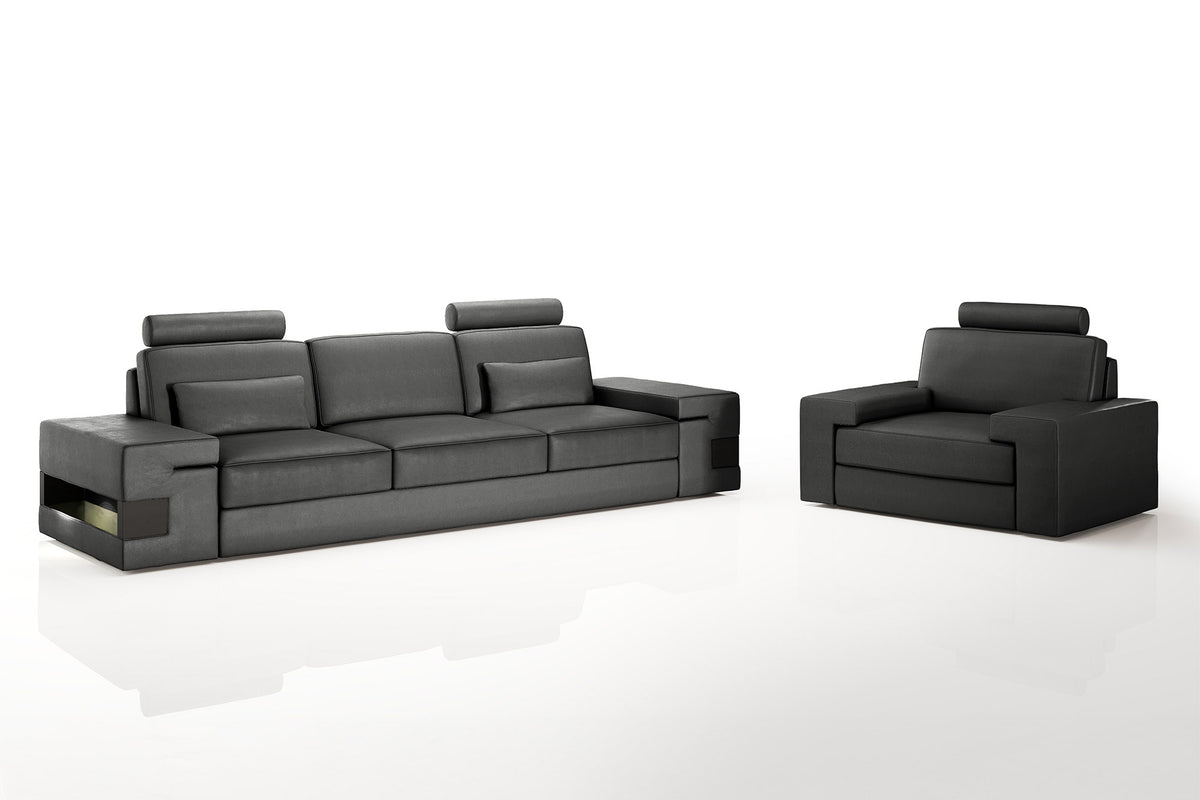 Los Angeles Leather Sofa Set