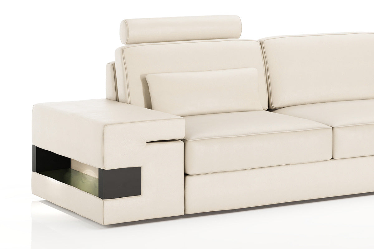 IN-STOCK Los Angeles II Leather L-Sectional Sleeper