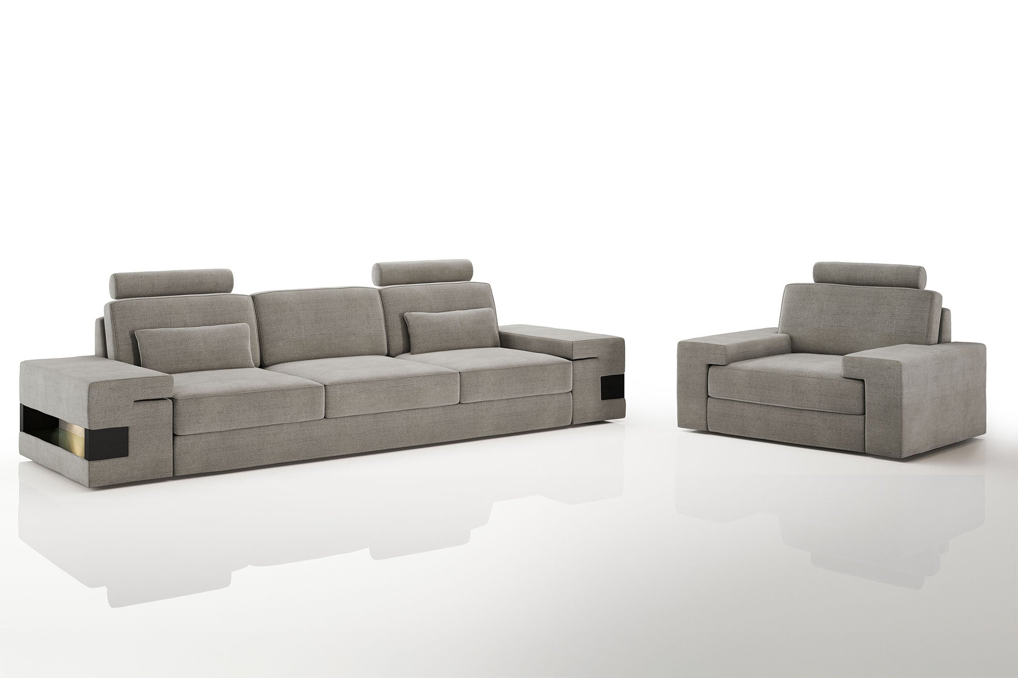 Los Angeles Fabric Sofa Set