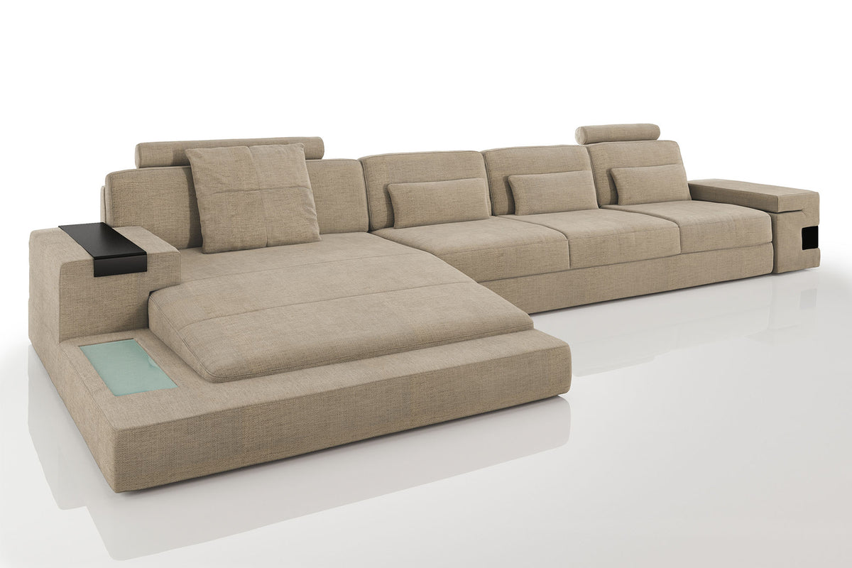 Los Angeles III-LG Fabric Chaise Sectional