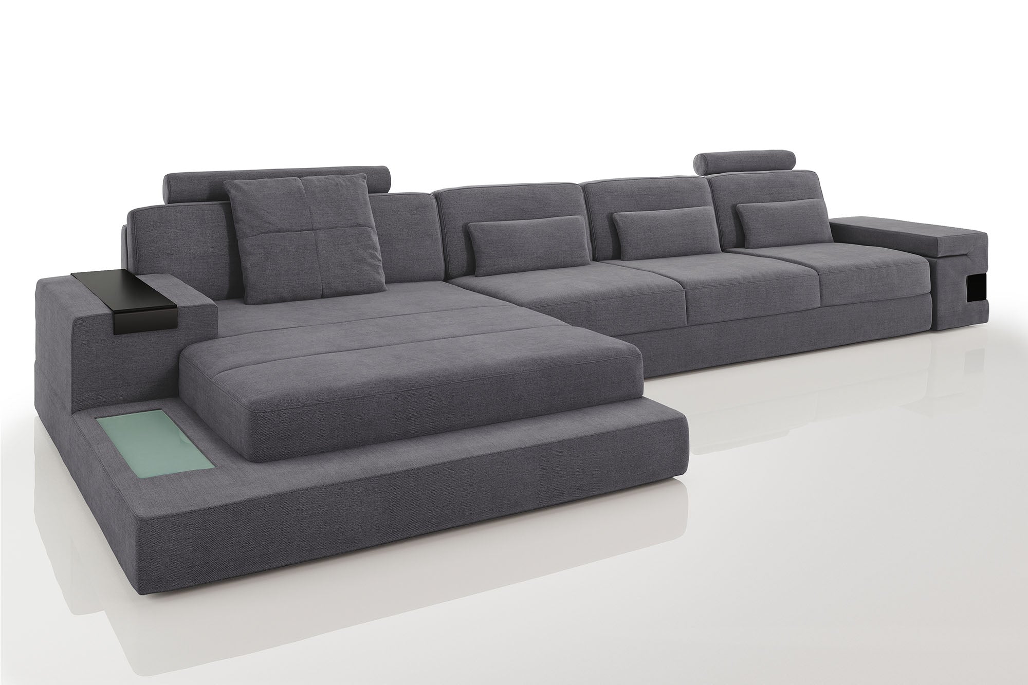 Los Angeles III-LG Fabric Chaise Sectional